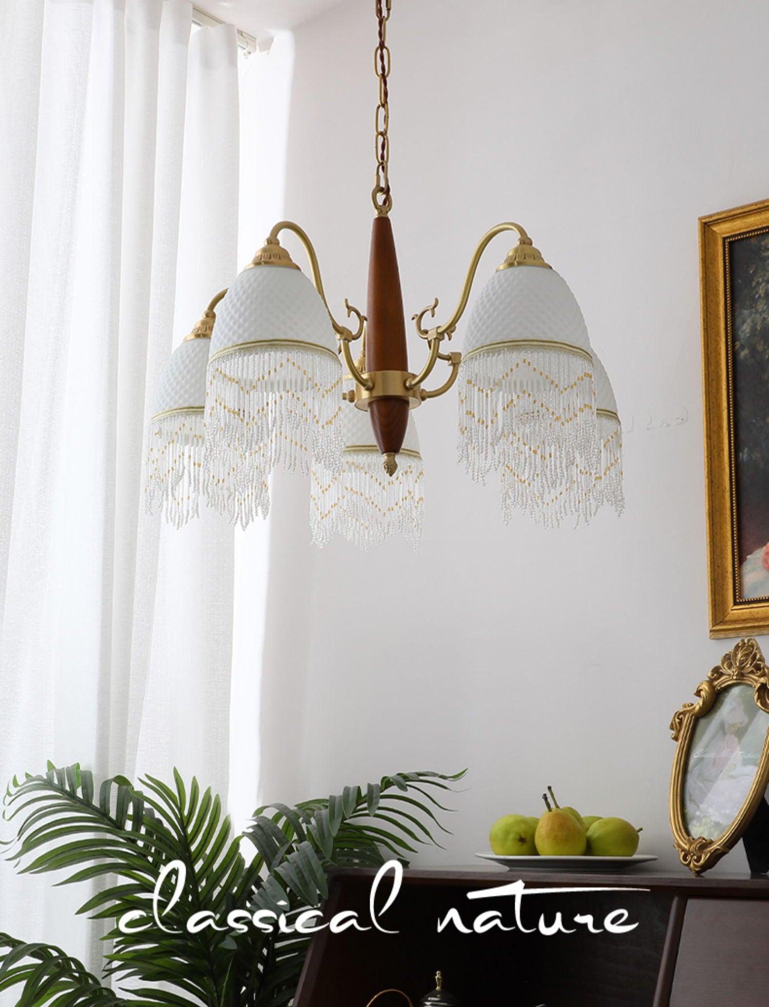 Aurora Chandelier Tassel Glass Vintage - Letslighting