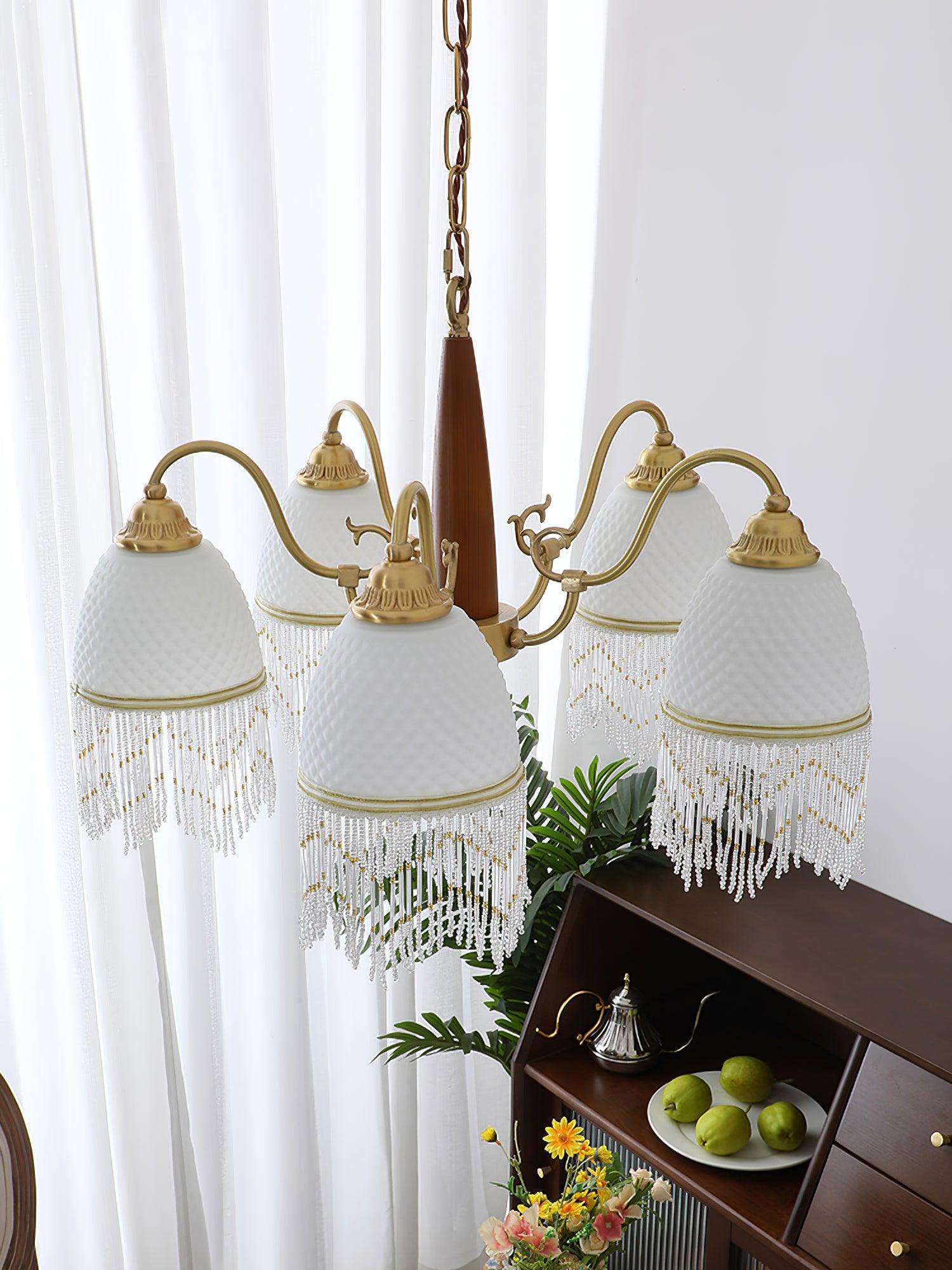 Aurora Chandelier Tassel Glass Vintage - Letslighting