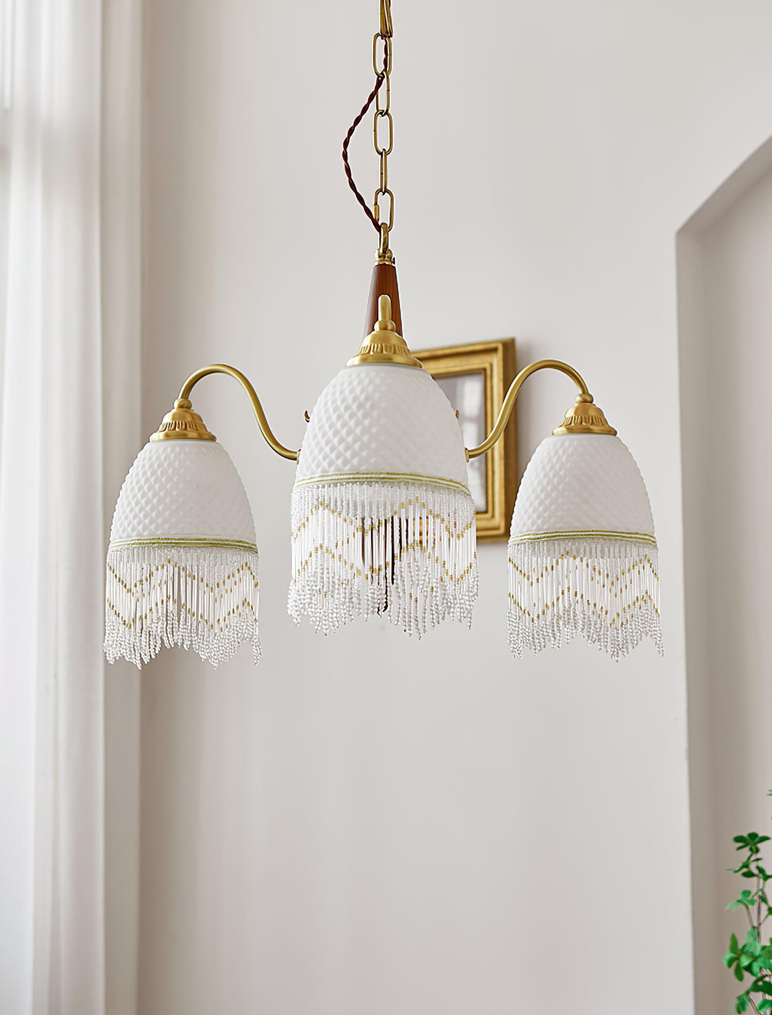 Aurora Chandelier Tassel Glass Vintage - Letslighting