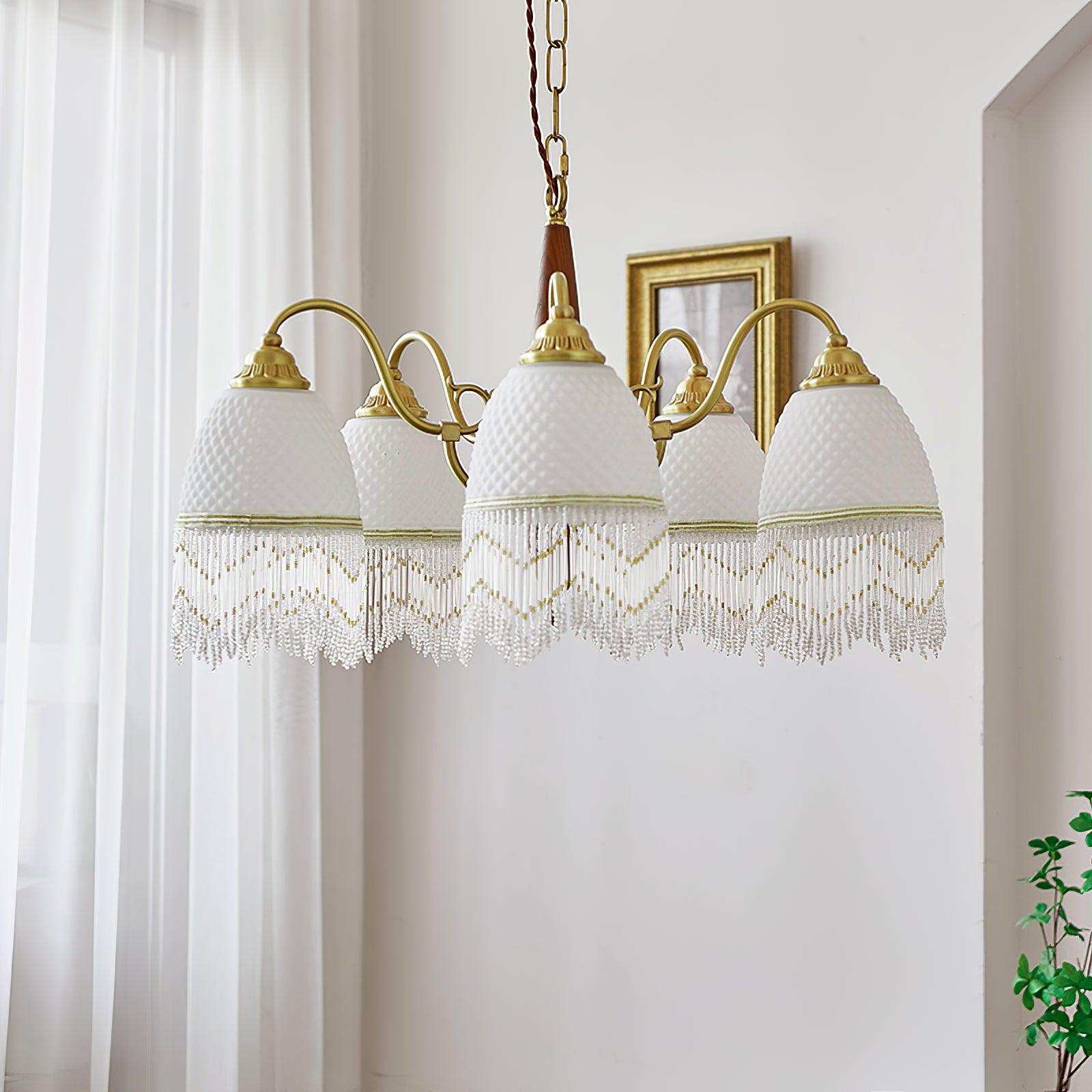 Aurora Chandelier Tassel Glass Vintage - Letslighting
