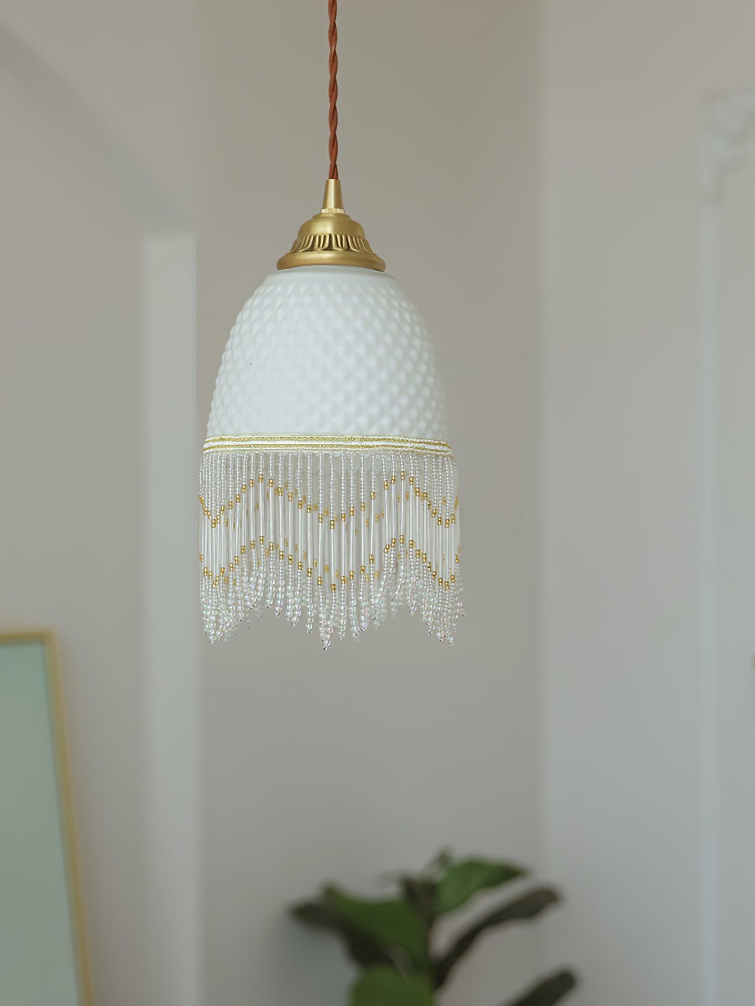 Mesh Tassel Glass Pendant Light - Letslighting