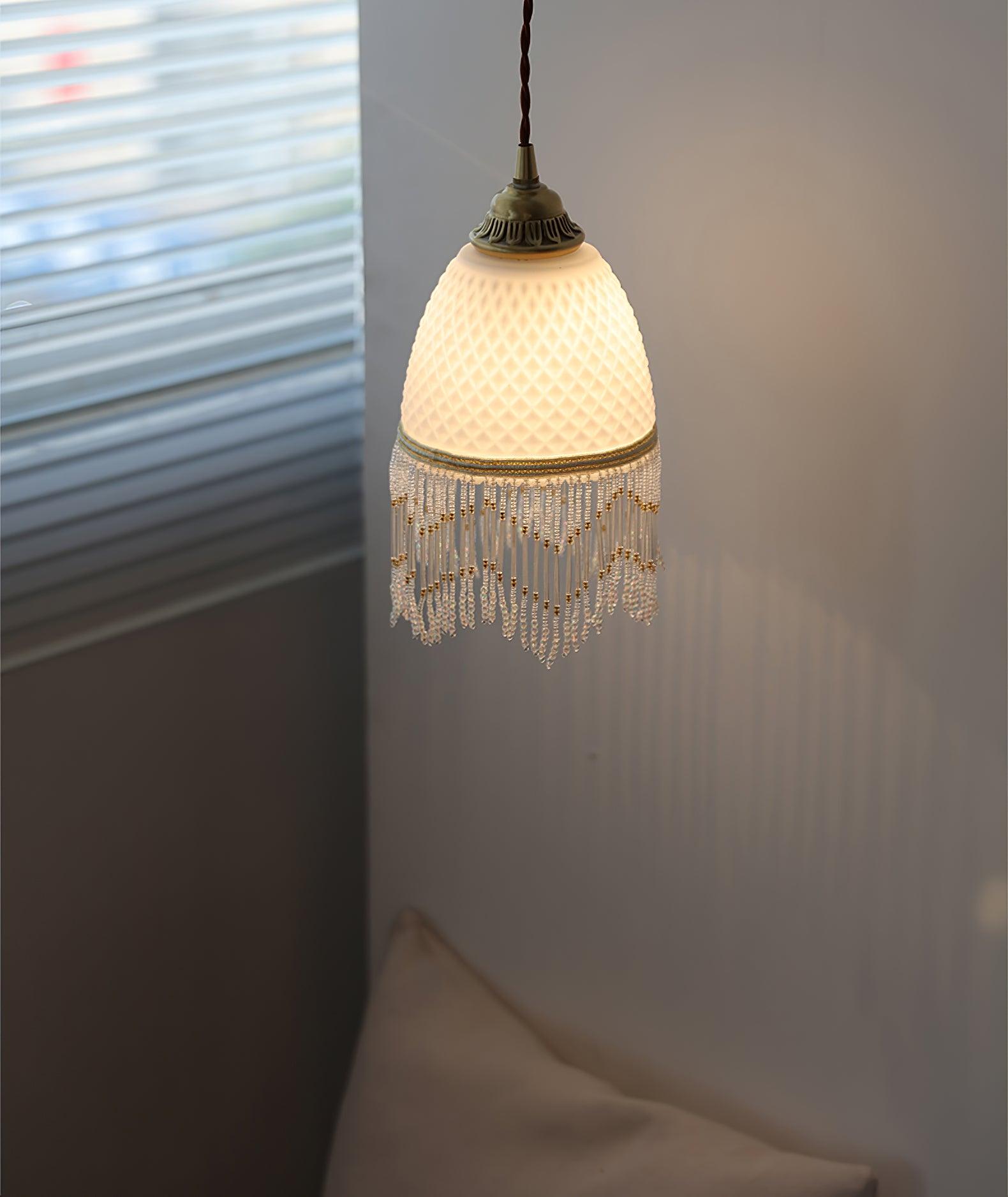 Mesh Tassel Glass Pendant Light - Letslighting