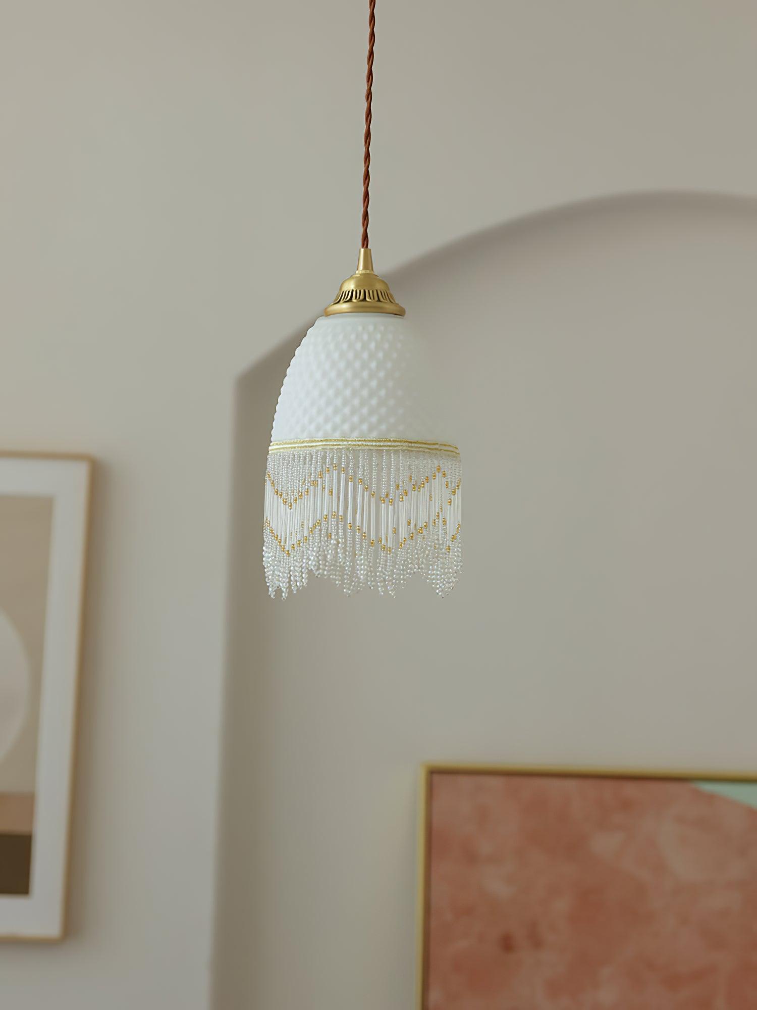 Mesh Tassel Glass Pendant Light - Letslighting