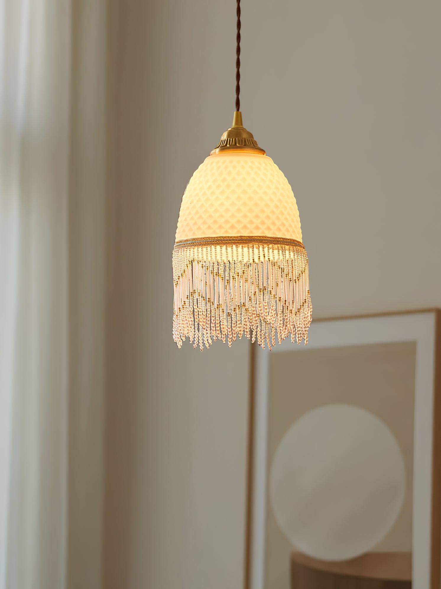 Mesh Tassel Glass Pendant Light - Letslighting