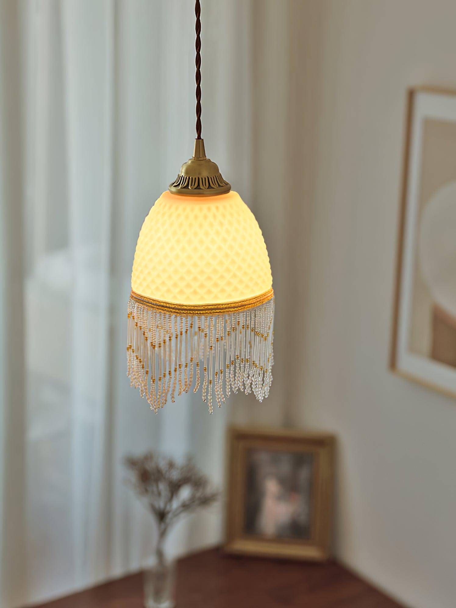 Mesh Tassel Glass Pendant Light - Letslighting