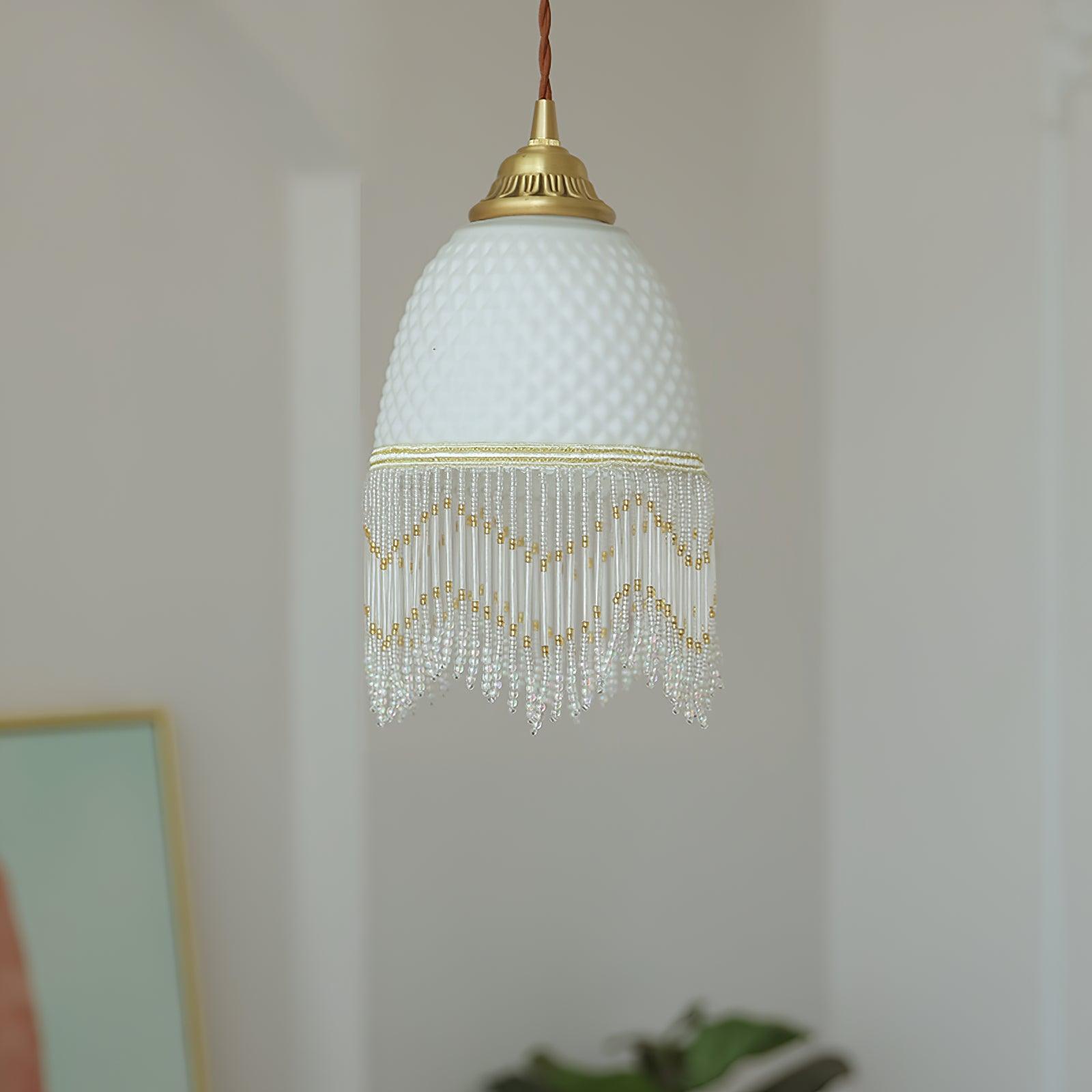 Mesh Tassel Glass Pendant Light - Letslighting