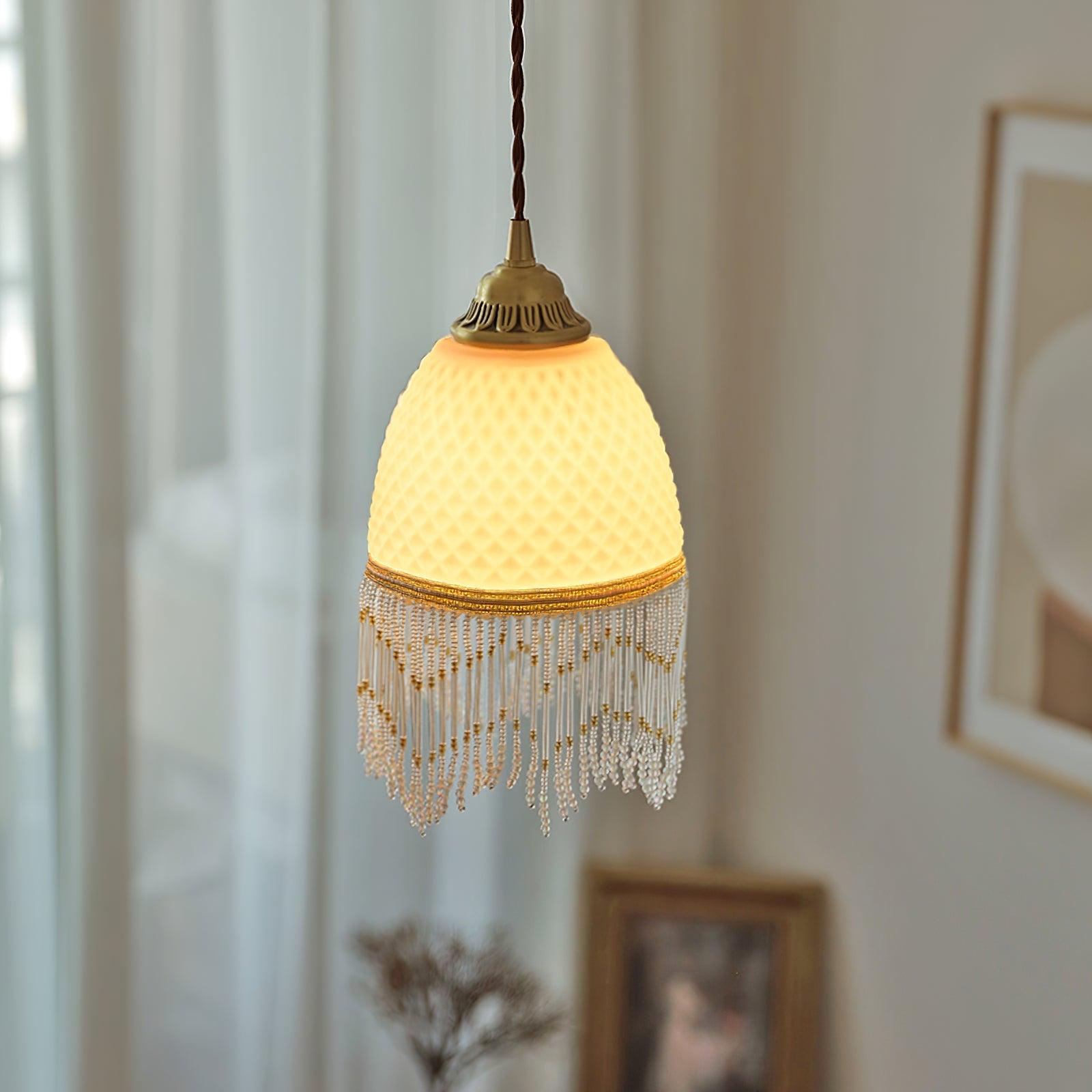 Mesh Tassel Glass Pendant Light - Letslighting