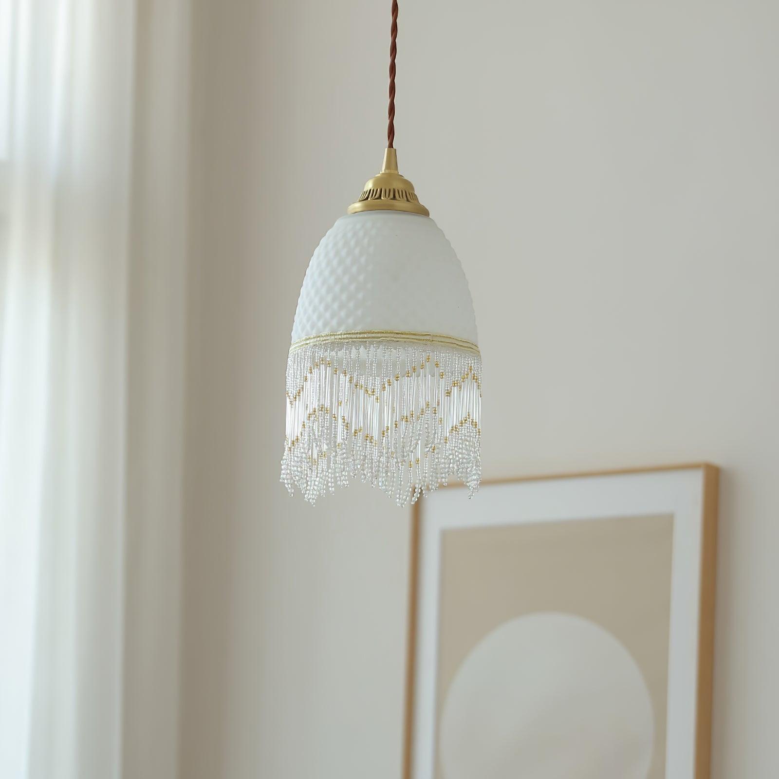 Mesh Tassel Glass Pendant Light - Letslighting