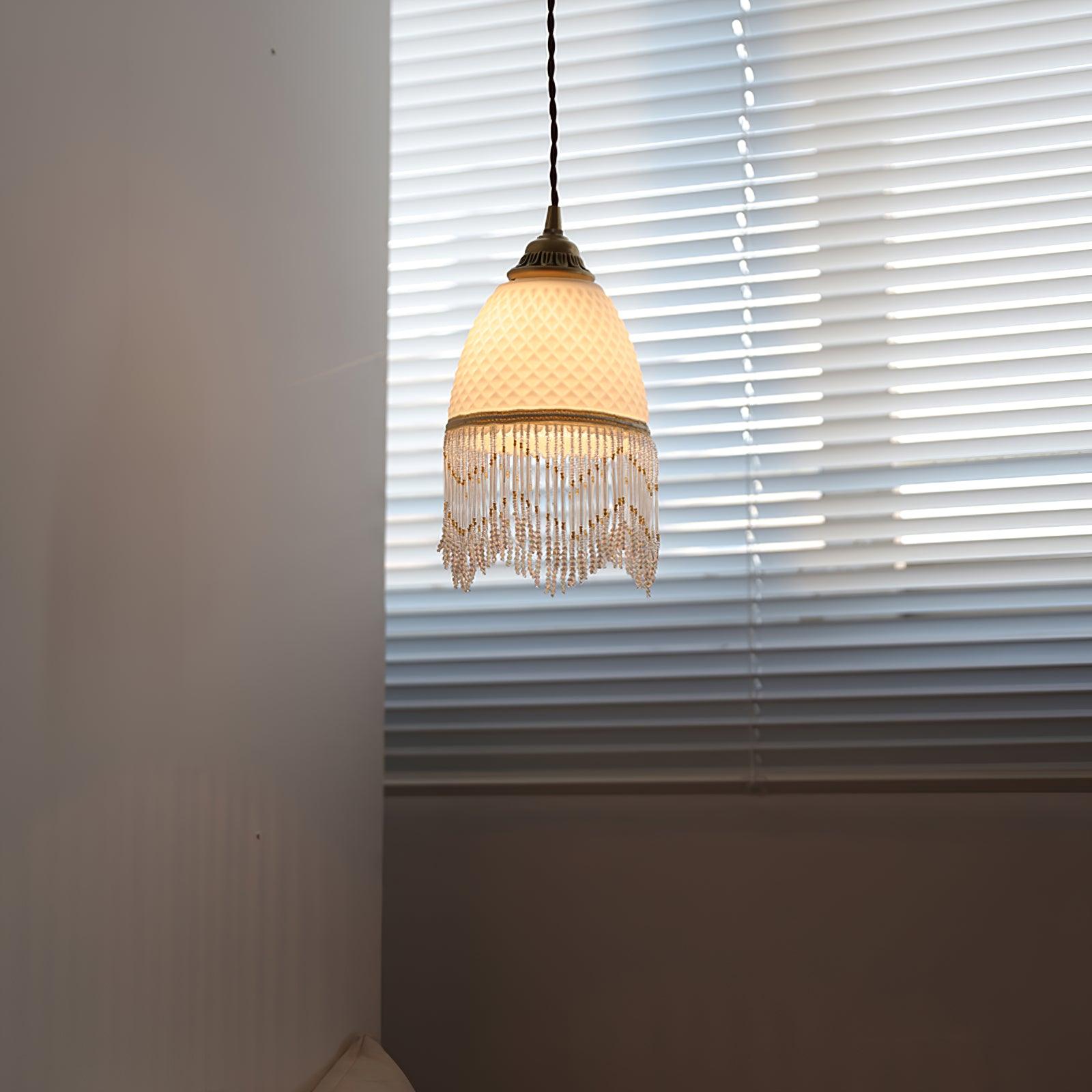 Mesh Tassel Glass Pendant Light - Letslighting