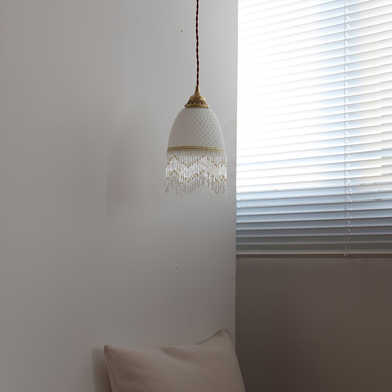 Mesh Tassel Glass Pendant Light - Letslighting