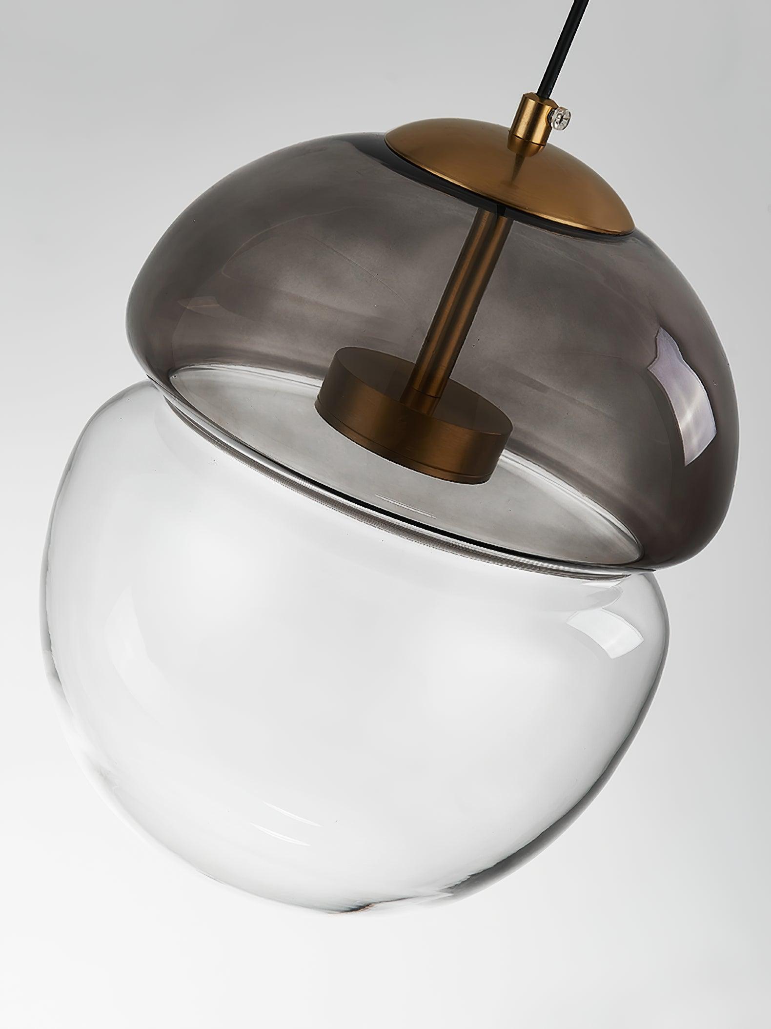 Aged Modern Minimalist Dome Metal Glass Pendant Light - Letslighting