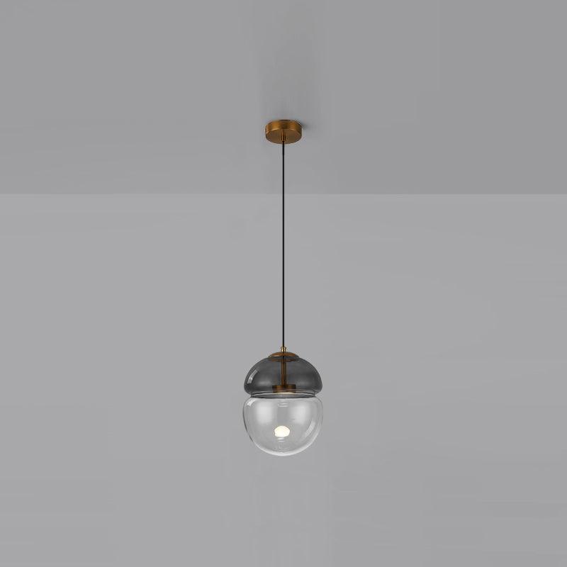 Aged Modern Minimalist Dome Metal Glass Pendant Light - Letslighting