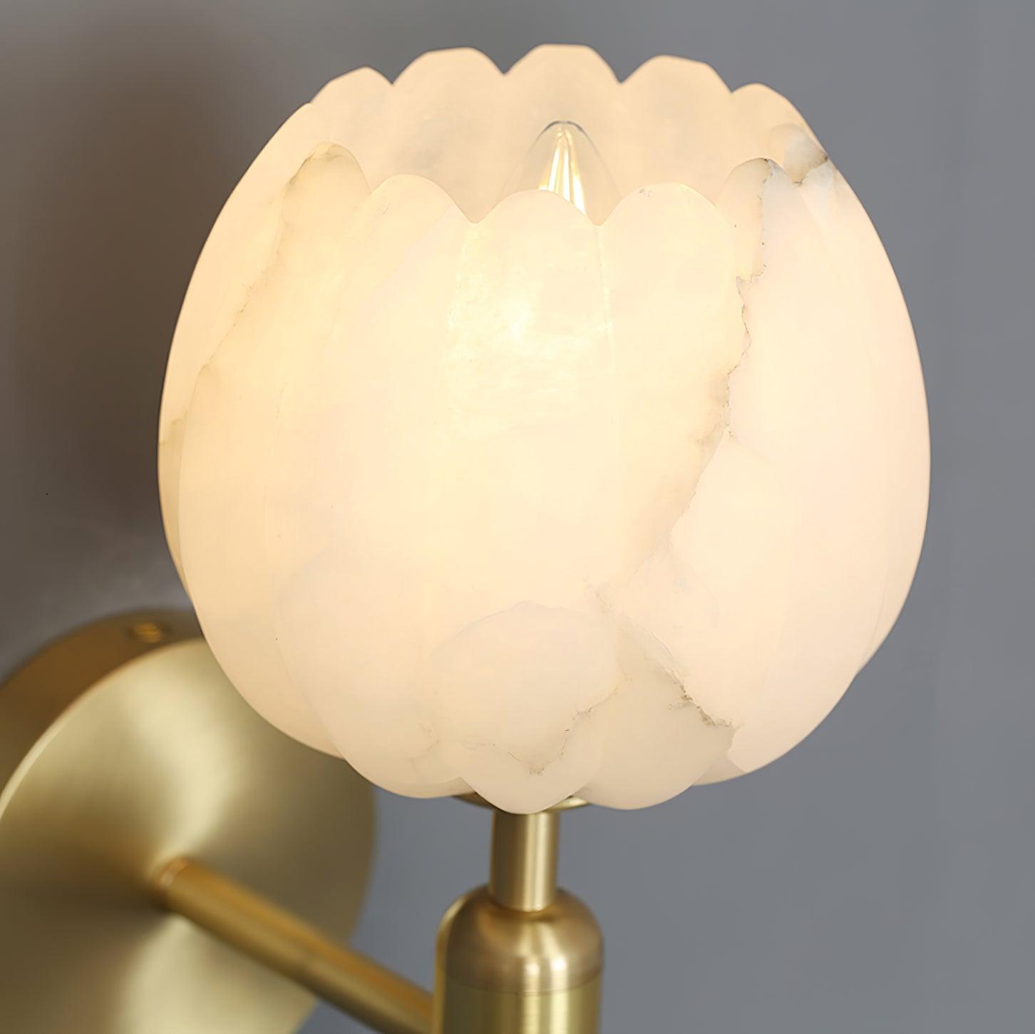 Valentina Alabaster Flowers Wall Lamp