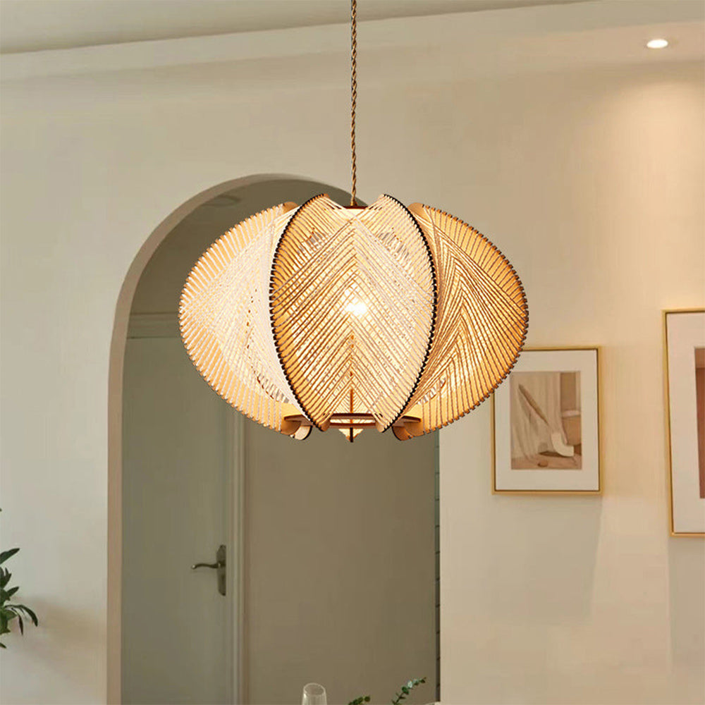 Muto Retro Redondo LED Lámpara Colgante Cuerda Comedor Salón