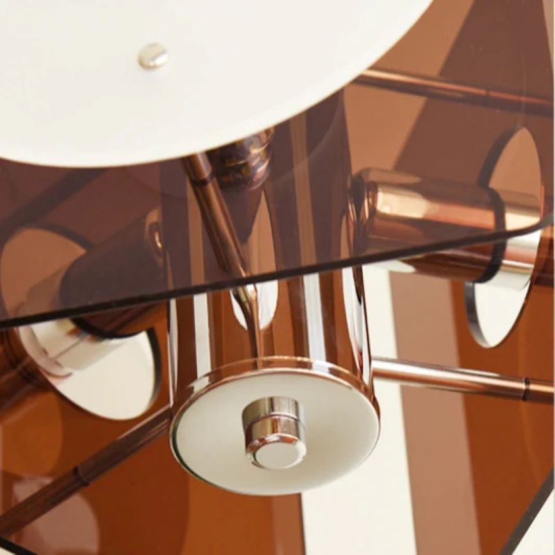 Valentina Diseño Lámpara Colgante Marrón Vidrio Metal Salón/Comedor