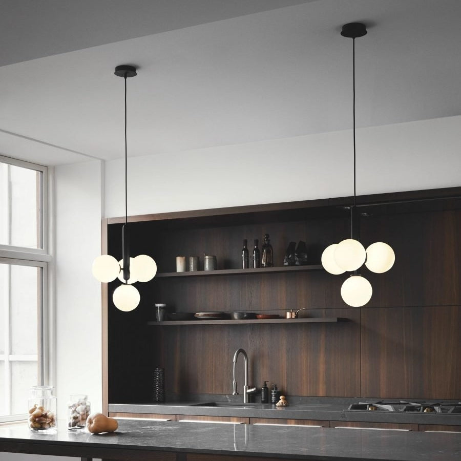 Valentina Moderno Burbuja Lámpara Colgante Metal Vidrio Comedor