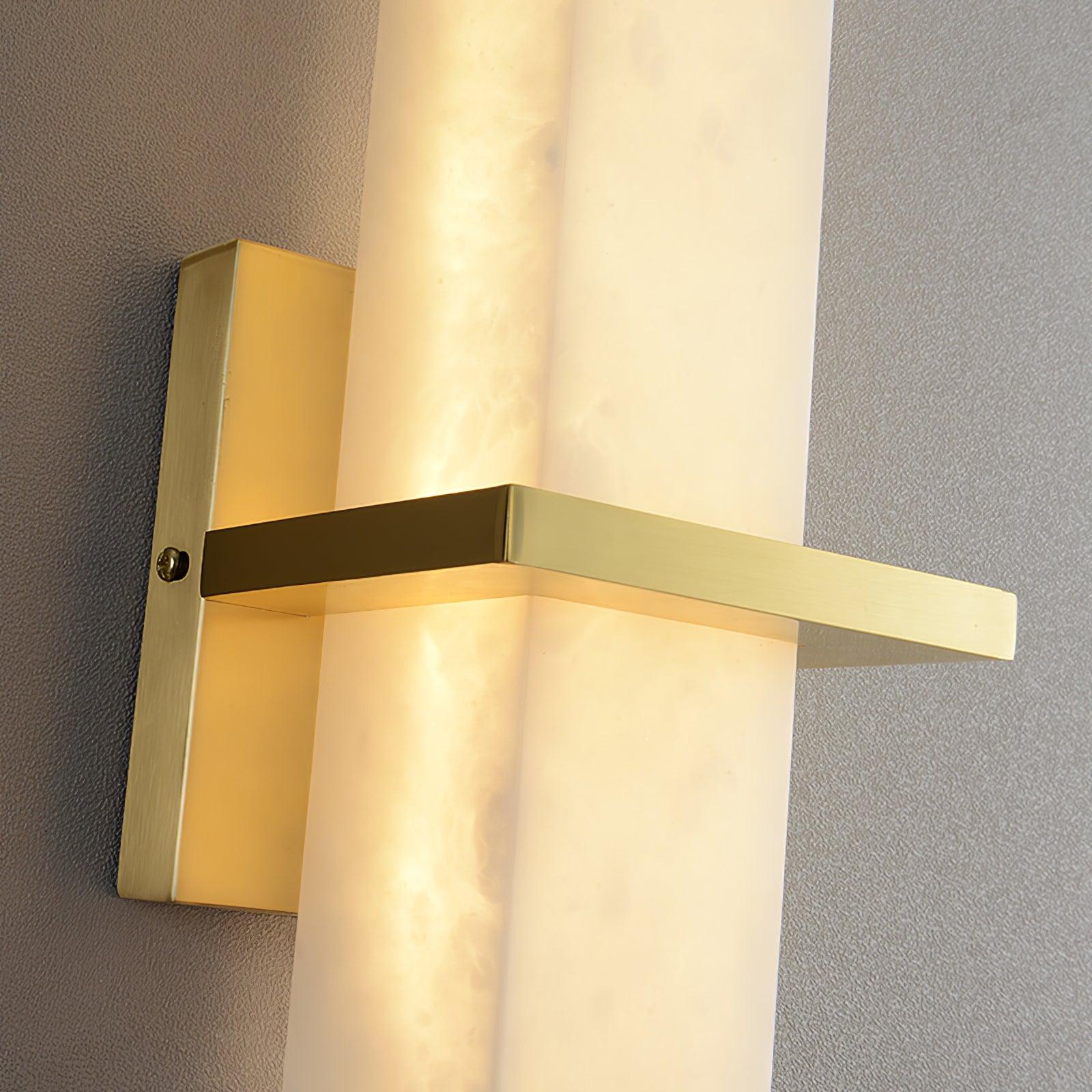 Luste Alabaster Wall Sconce Brass Band Shape - Letslighting