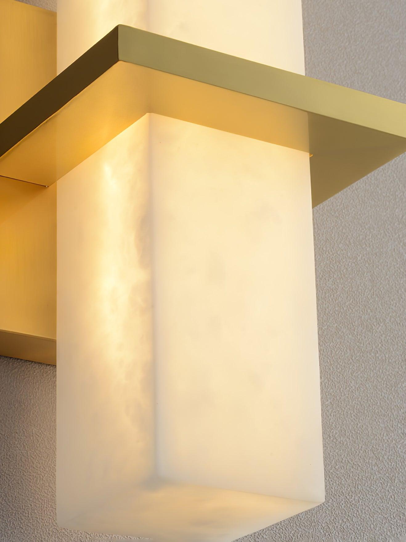 Luste Alabaster Wall Sconce Brass Band Shape - Letslighting