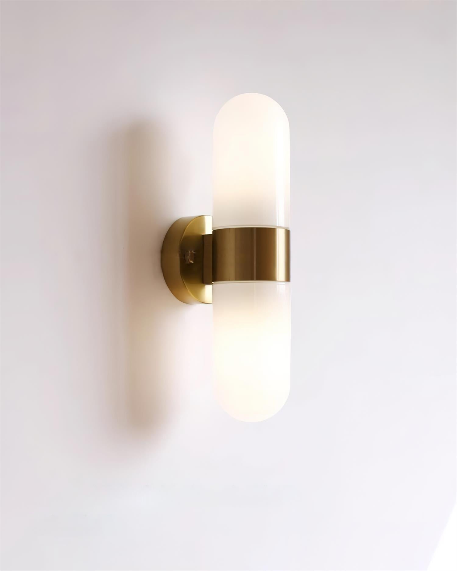 Wall Lamp Metal Glass Modern Minimalist Vertical Sconce for Bedroom - Letslighting