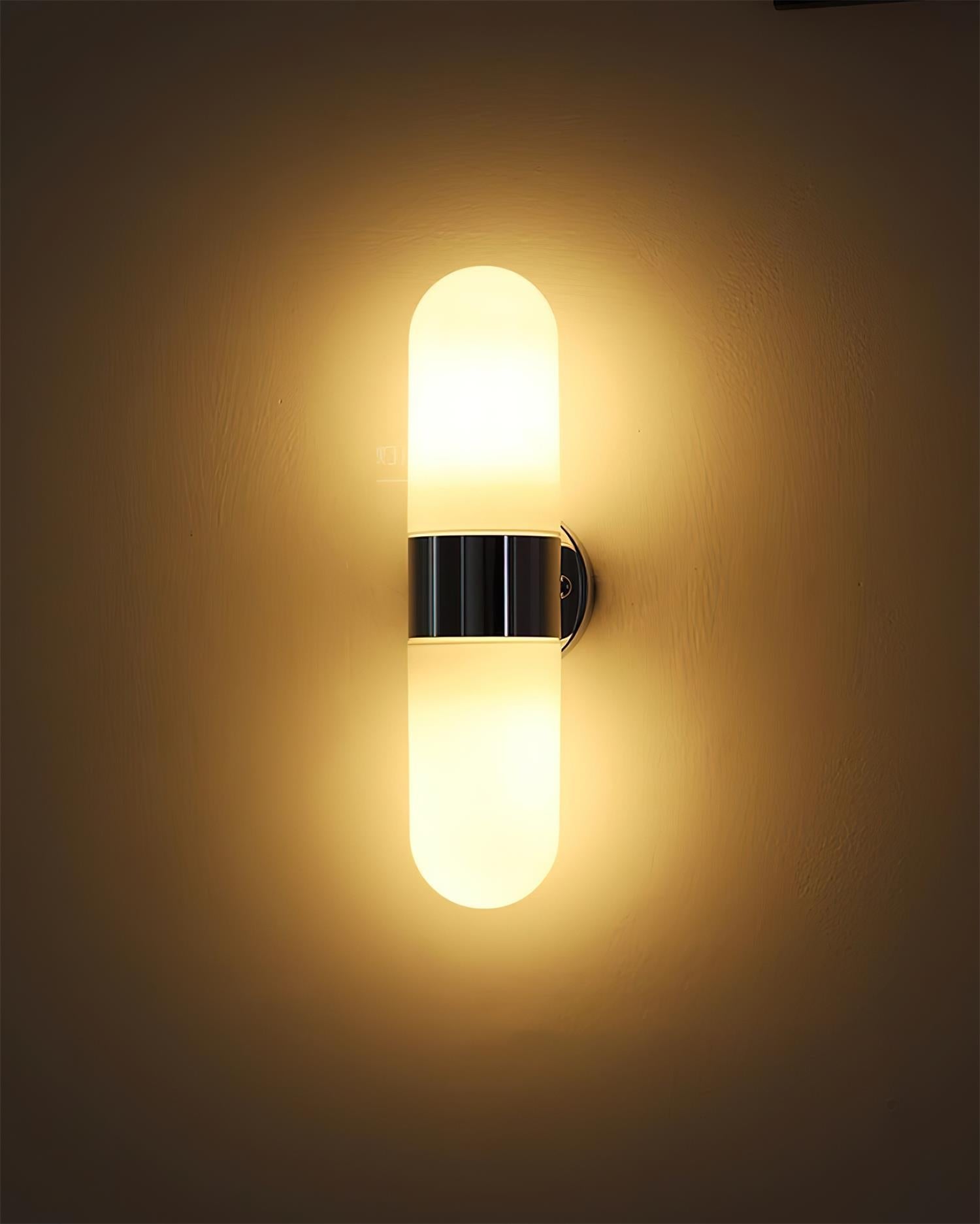 Wall Lamp Metal Glass Modern Minimalist Vertical Sconce for Bedroom - Letslighting