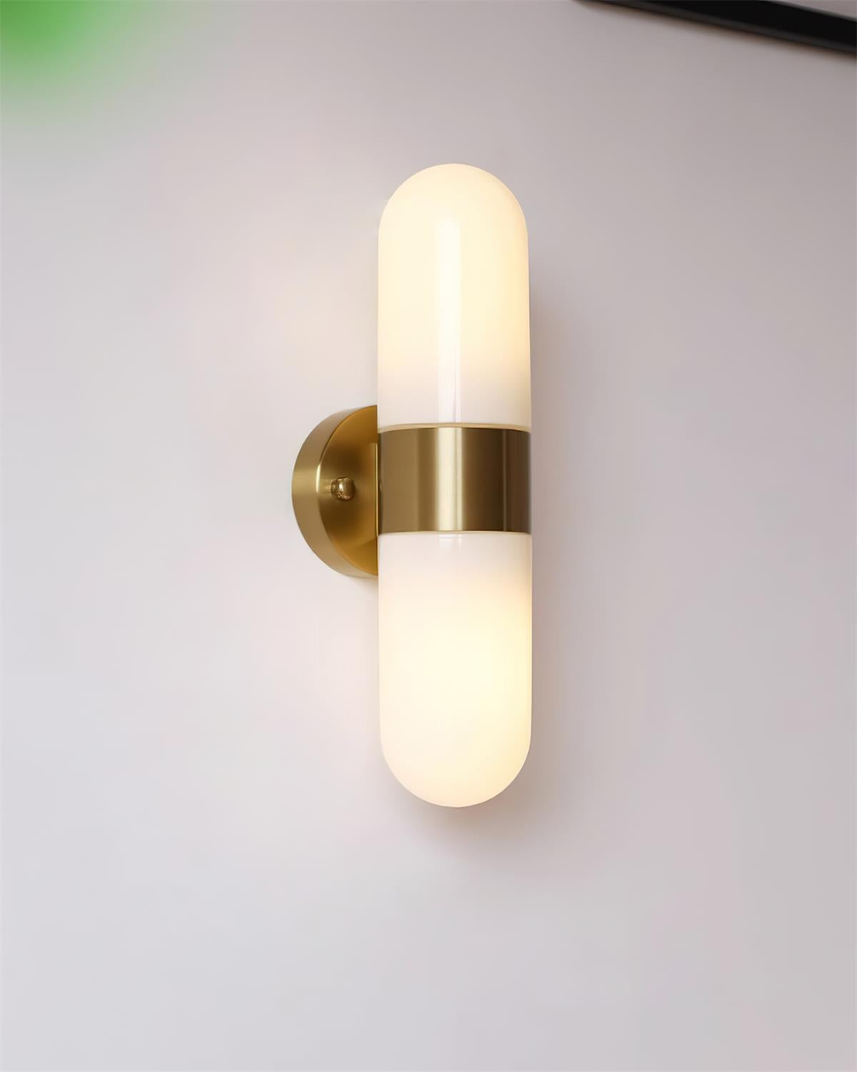 Wall Lamp Metal Glass Modern Minimalist Vertical Sconce for Bedroom - Letslighting
