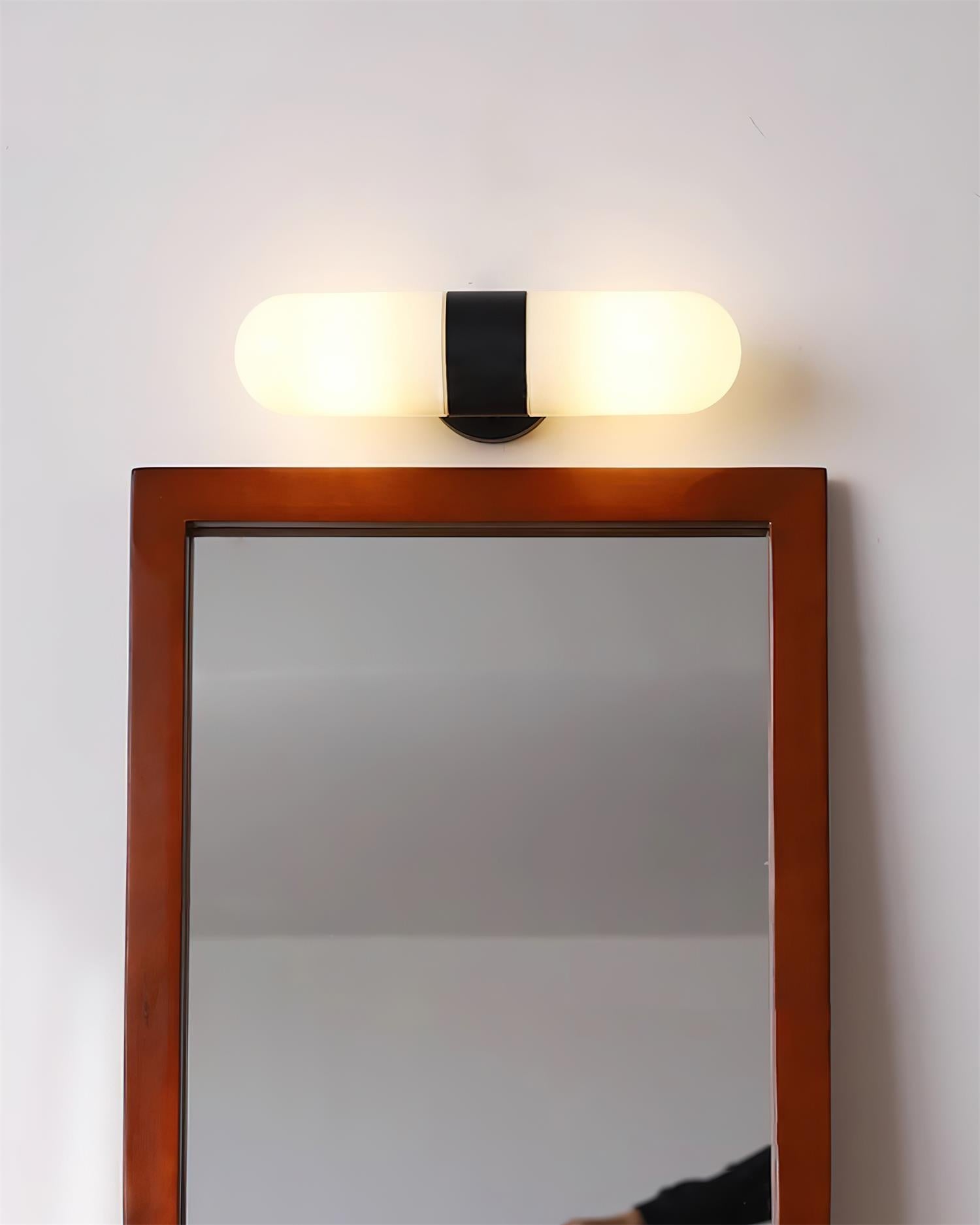 Wall Lamp Metal Glass Modern Minimalist Vertical Sconce for Bedroom - Letslighting