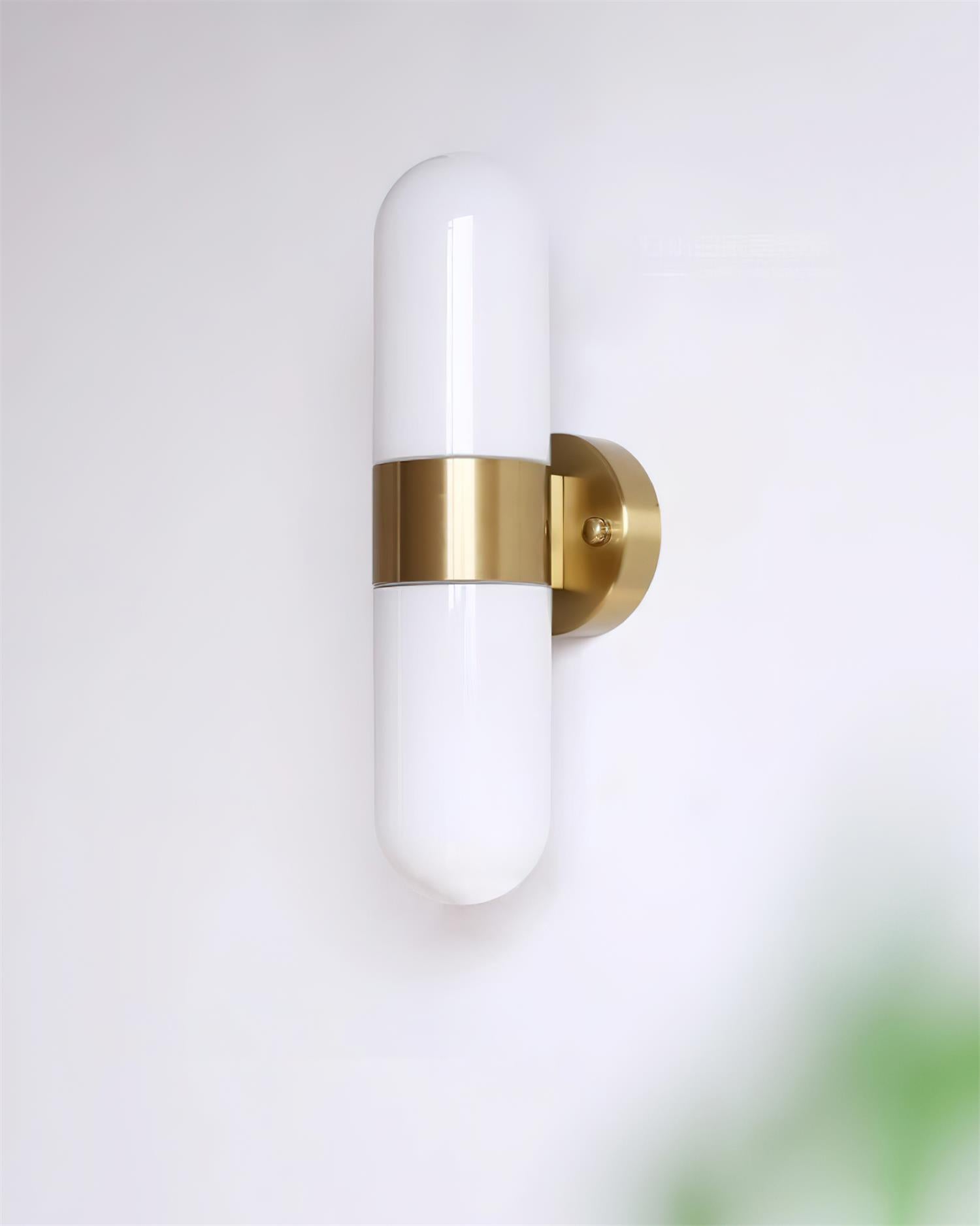 Wall Lamp Metal Glass Modern Minimalist Vertical Sconce for Bedroom - Letslighting