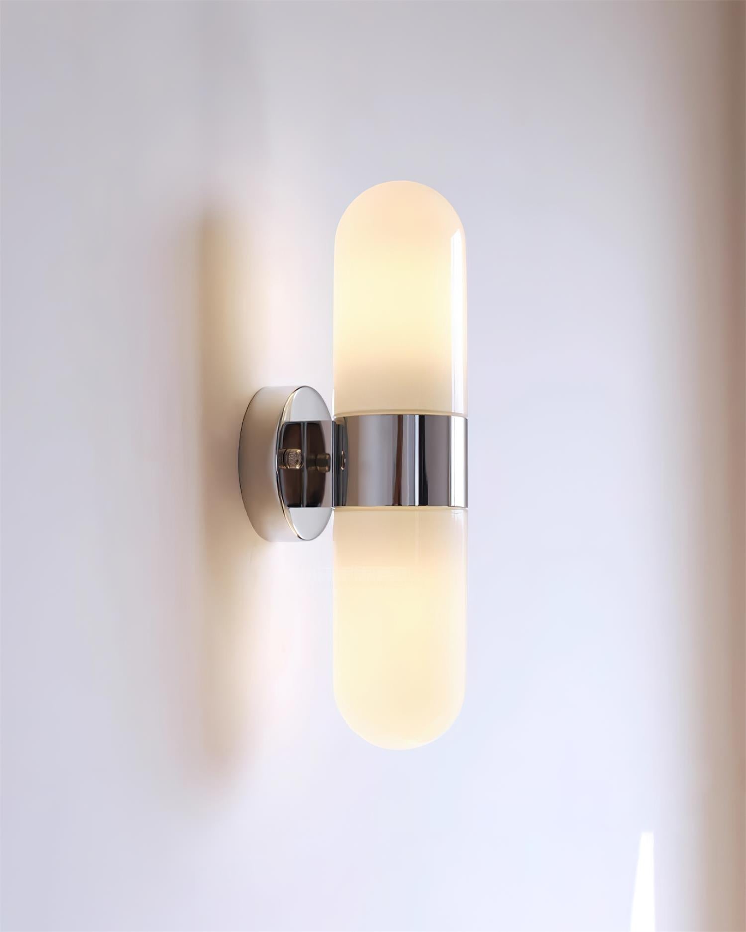 Wall Lamp Metal Glass Modern Minimalist Vertical Sconce for Bedroom - Letslighting