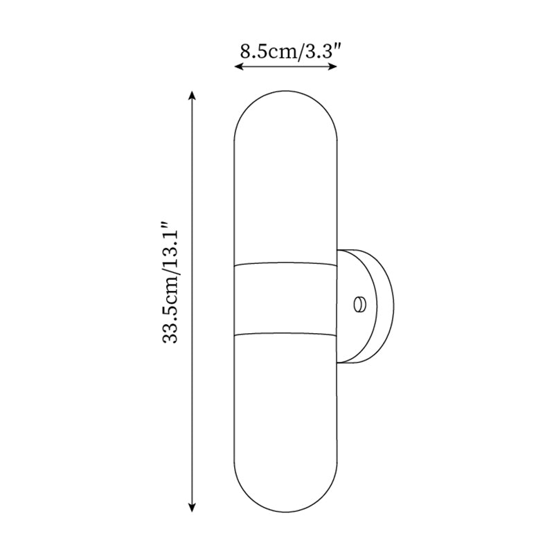 Wall Lamp Metal Glass Modern Minimalist Vertical Sconce for Bedroom - Letslighting