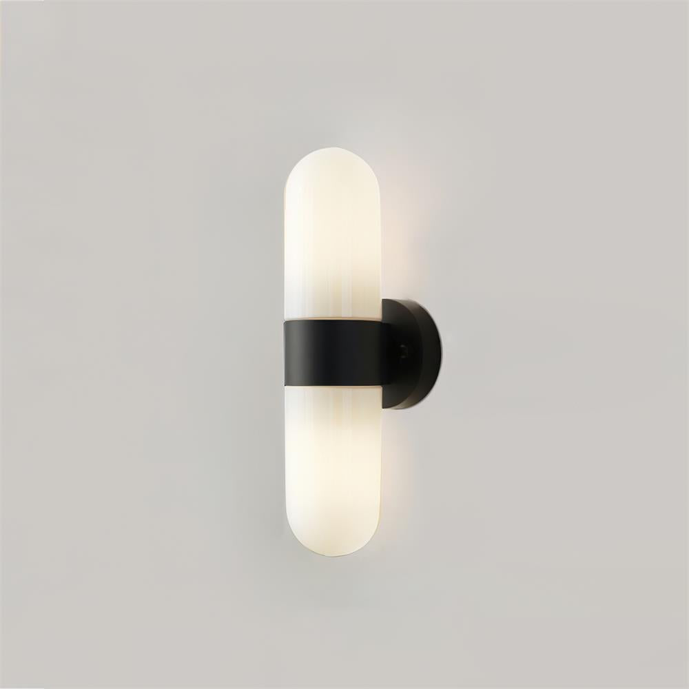 Wall Lamp Metal Glass Modern Minimalist Vertical Sconce for Bedroom - Letslighting