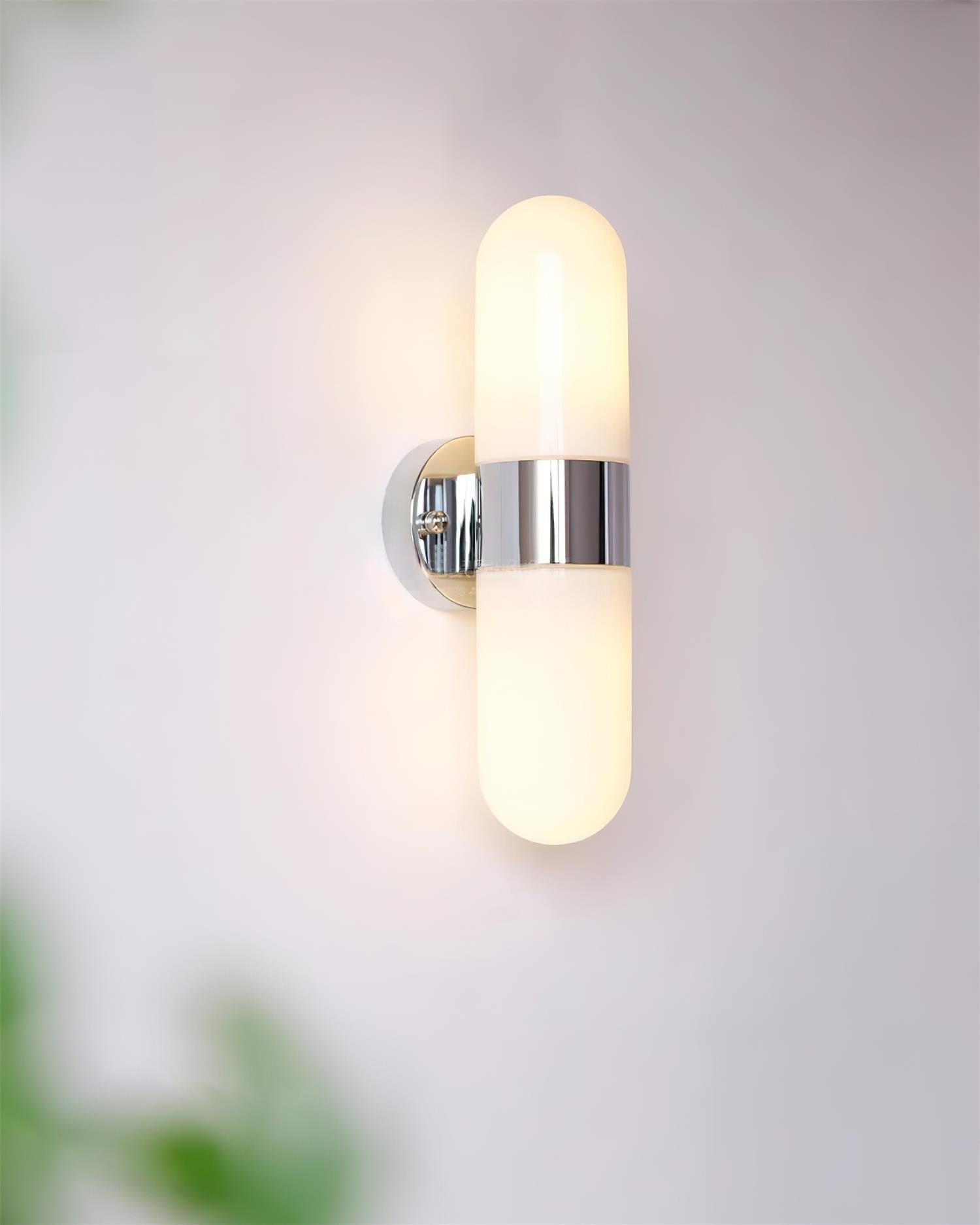 Wall Lamp Metal Glass Modern Minimalist Vertical Sconce for Bedroom - Letslighting