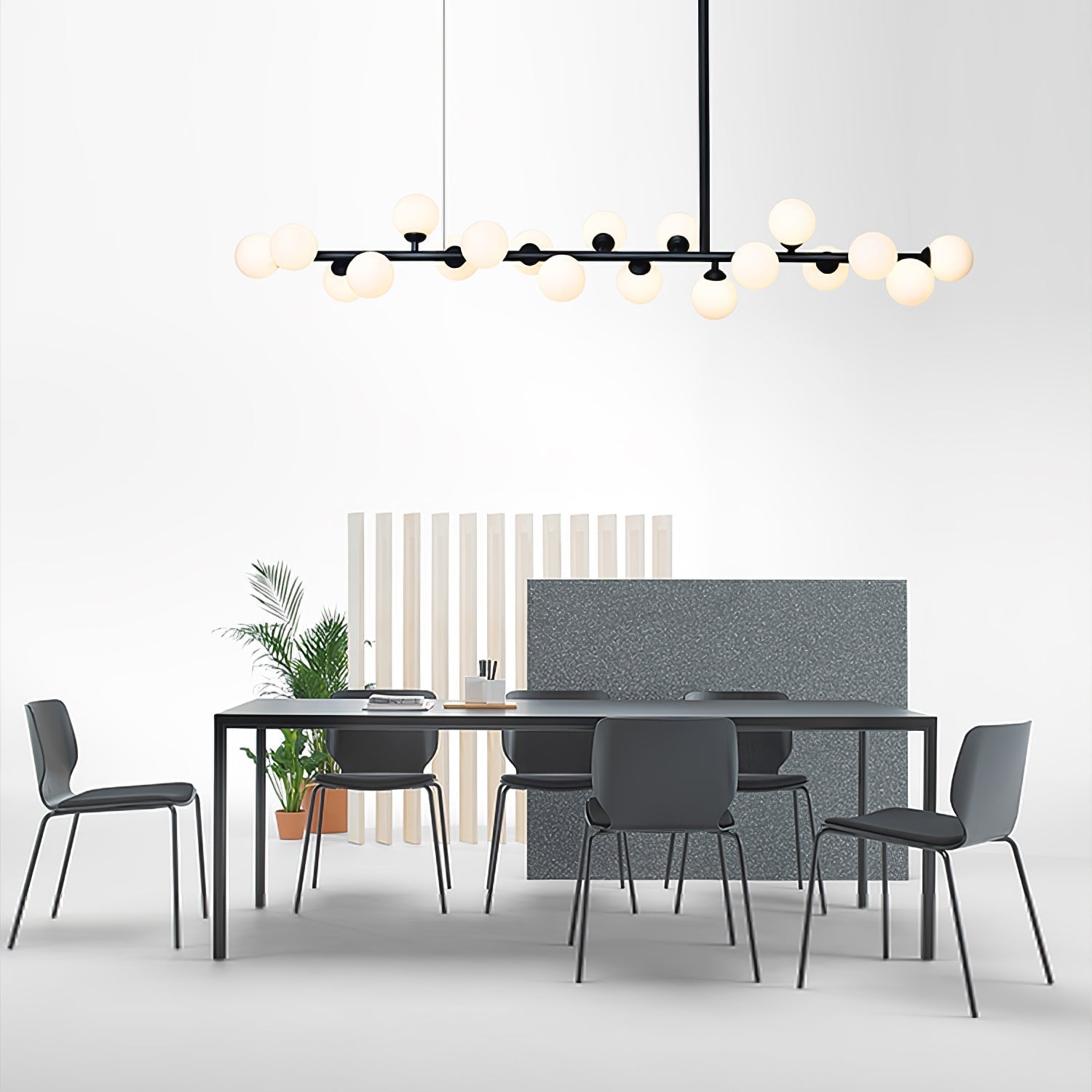 Lumiray Black Linear Globe Pendant Light - Letslighting