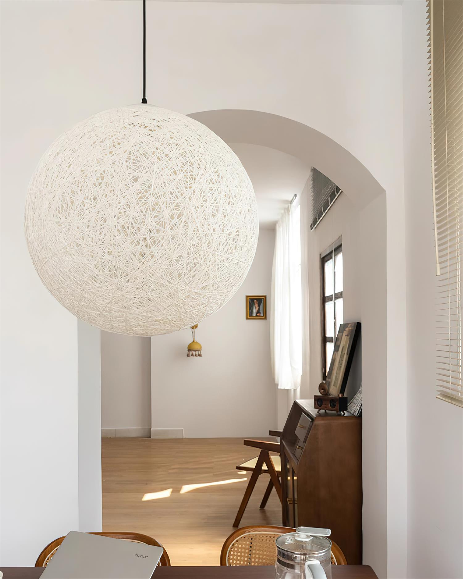 Pendant Light Hemp Rattan Sphere Bohemian - Letslighting