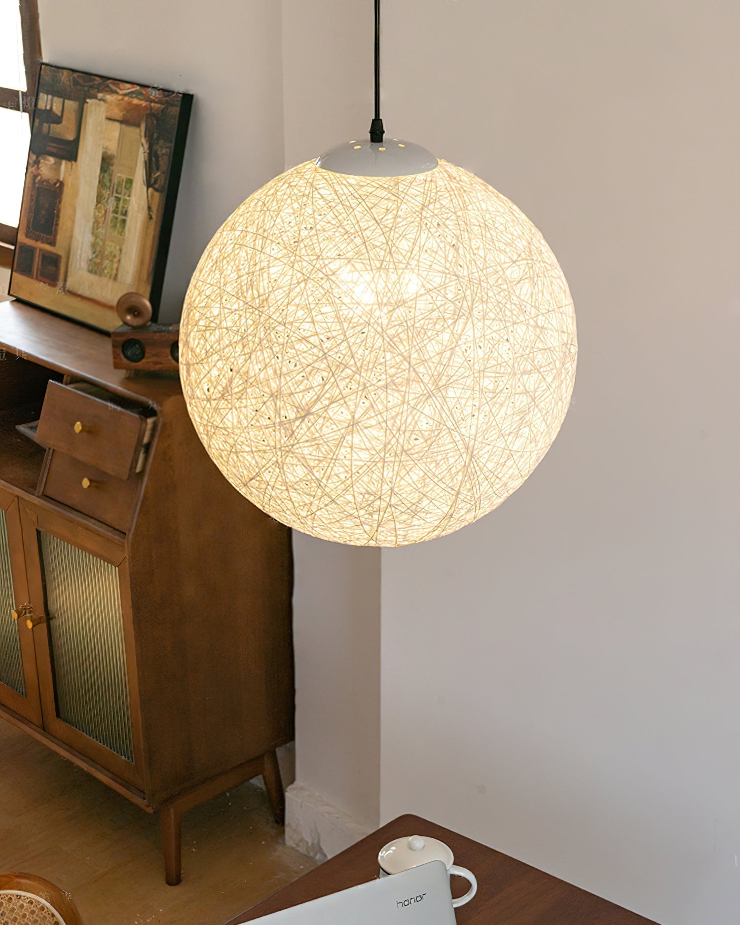 Pendant Light Hemp Rattan Sphere Bohemian - Letslighting
