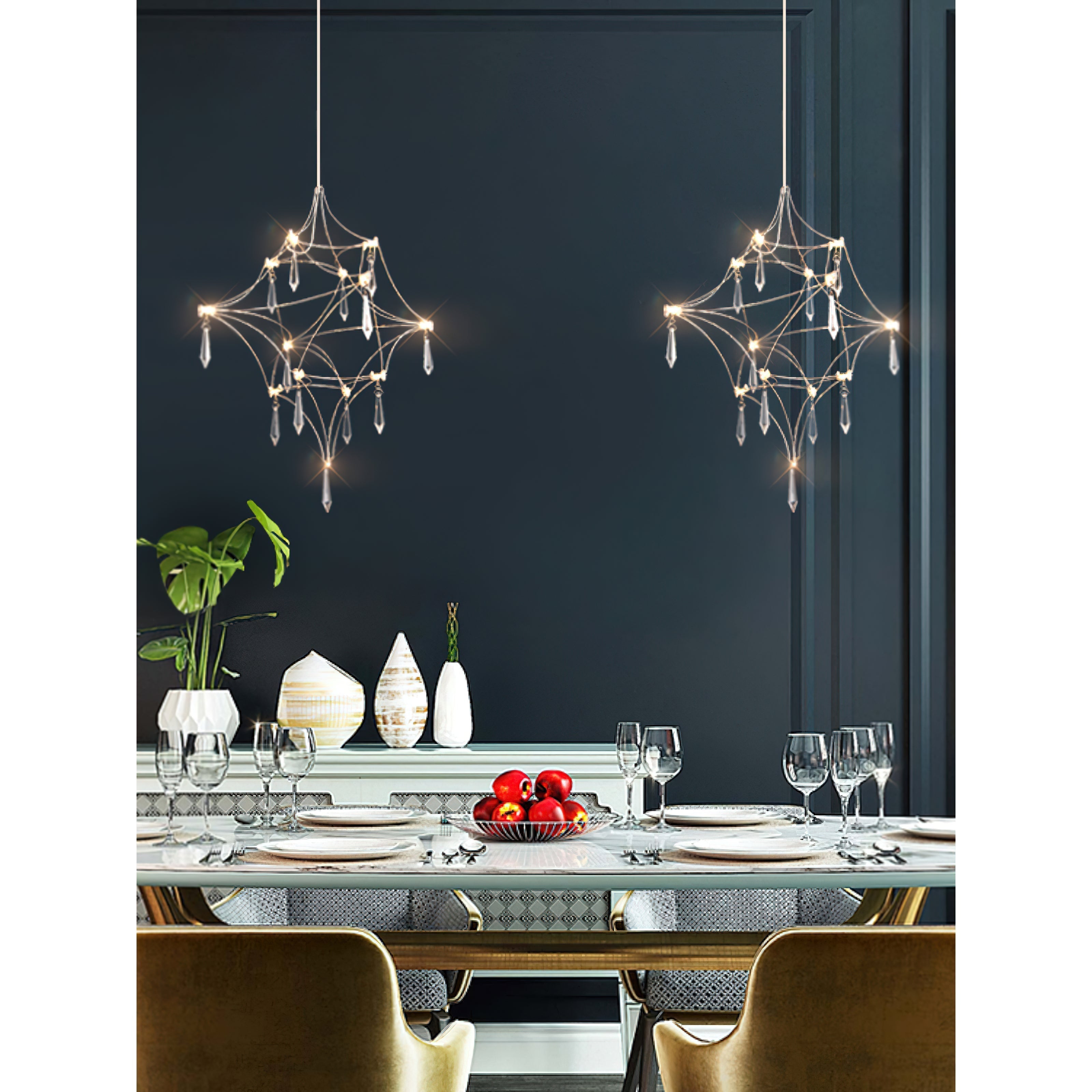 Allaeira Postmodern Luxury Crystal Chandelier - Lamp Copper