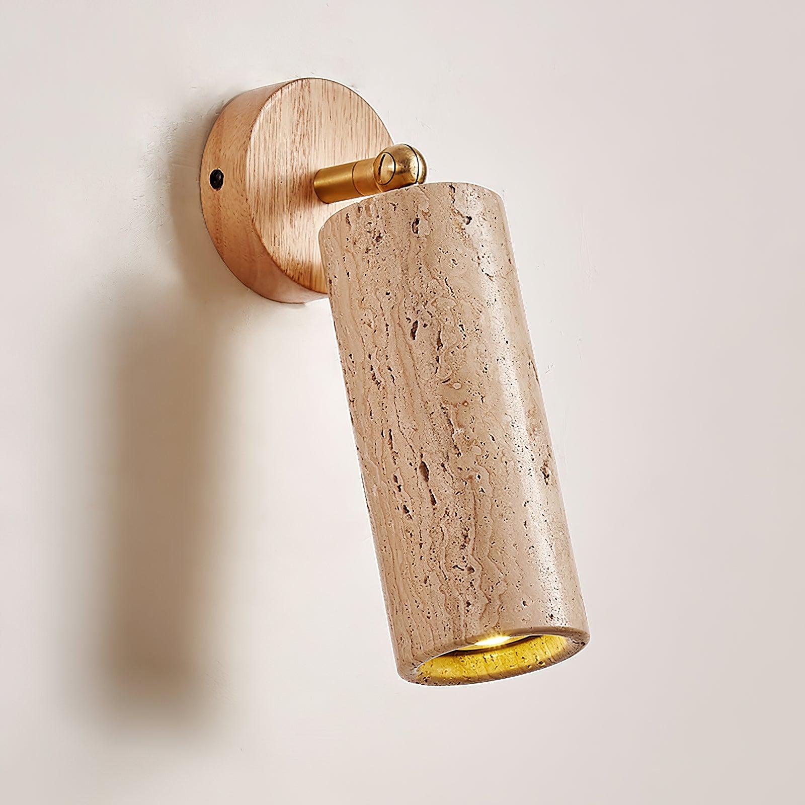 Travion Adjustable Travertine Wall Sconce - Letslighting