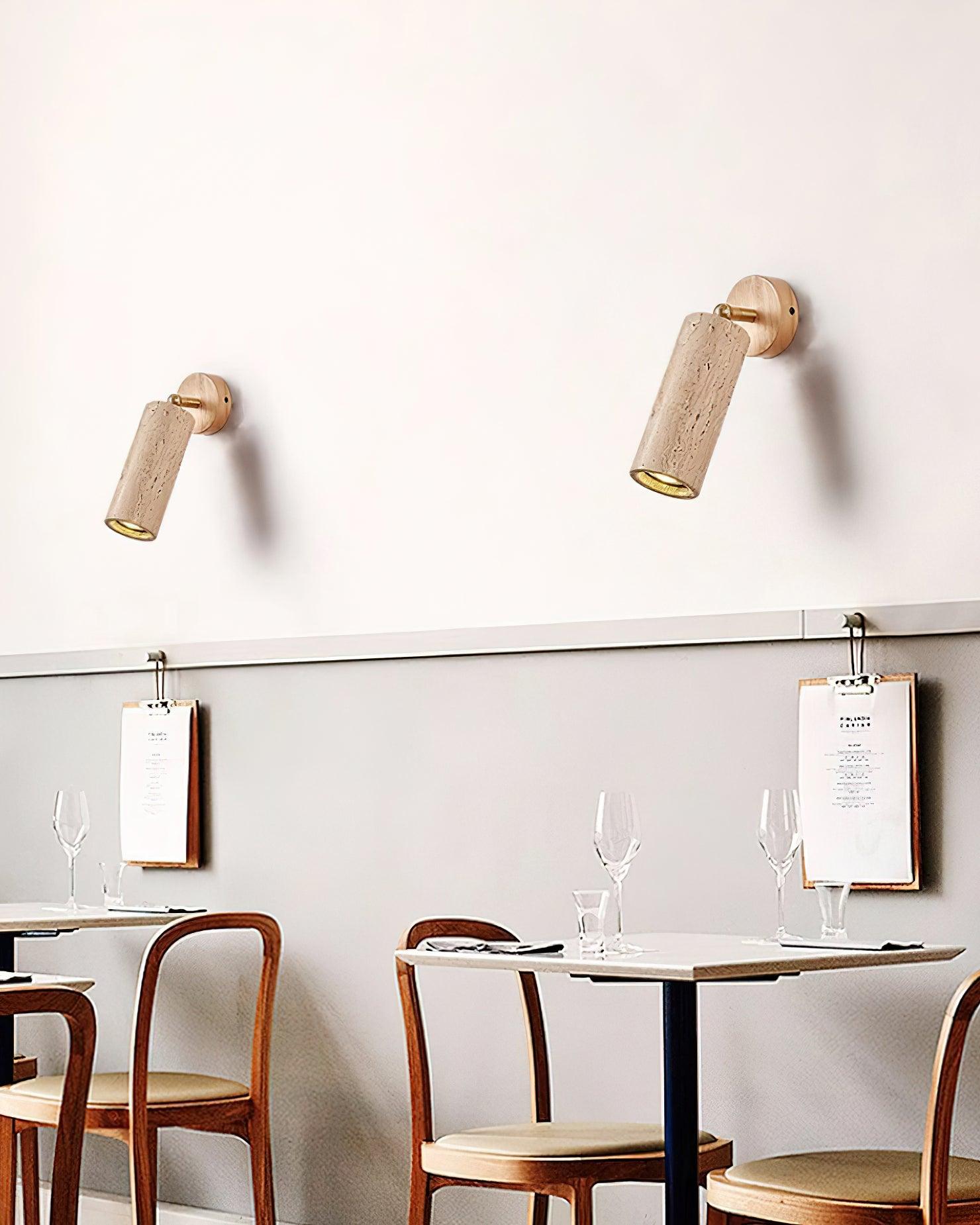 Travion Adjustable Travertine Wall Sconce - Letslighting