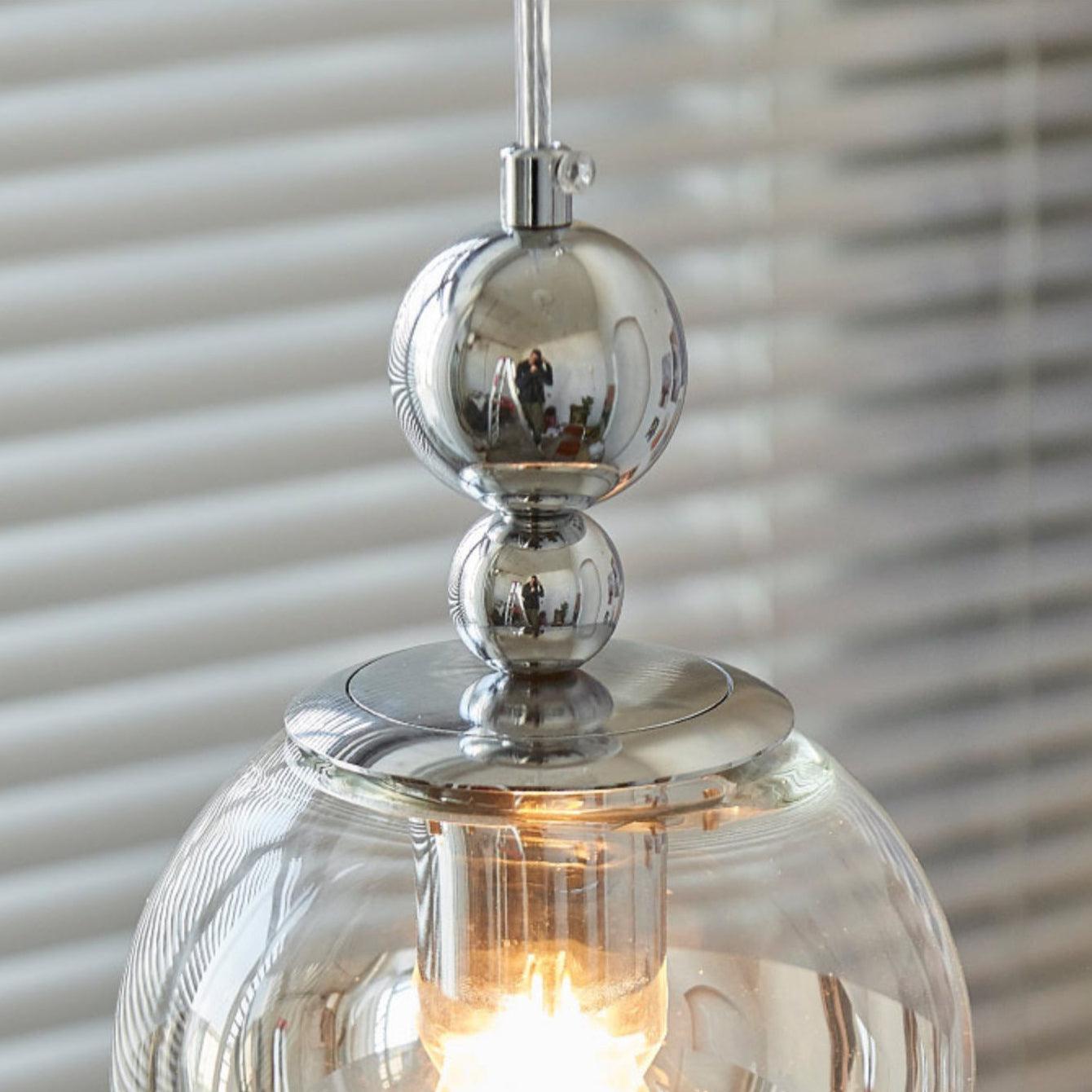 Zanorir Modern Minimalist Art Mirrorball Glass Metal Pendant Light - Letslighting