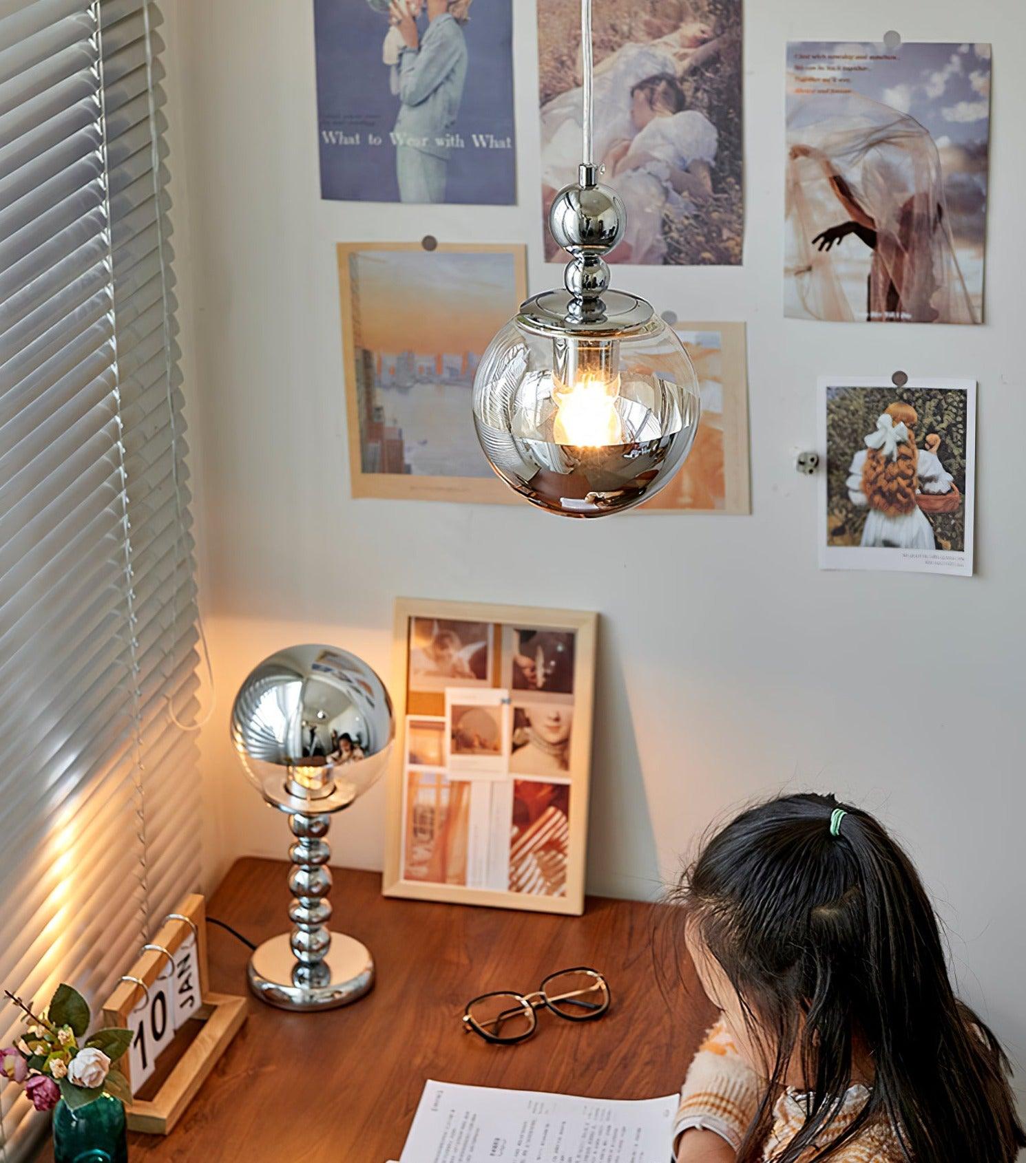 Zanorir Modern Minimalist Art Mirrorball Glass Metal Pendant Light - Letslighting