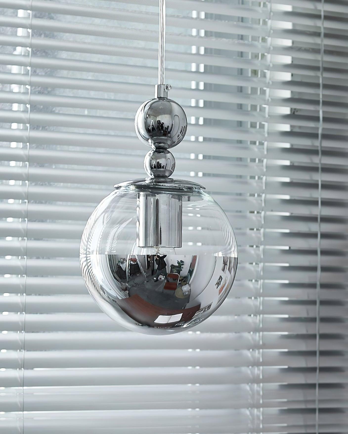 Zanorir Modern Minimalist Art Mirrorball Glass Metal Pendant Light - Letslighting