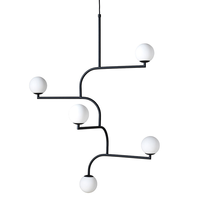 Zelireth Modern Minimalist Brass Glass Chandelier - Lamp Copper