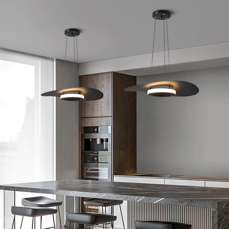 Arisha Moderno LED Lámpara colgante Negro Blanco Acrílico Salón