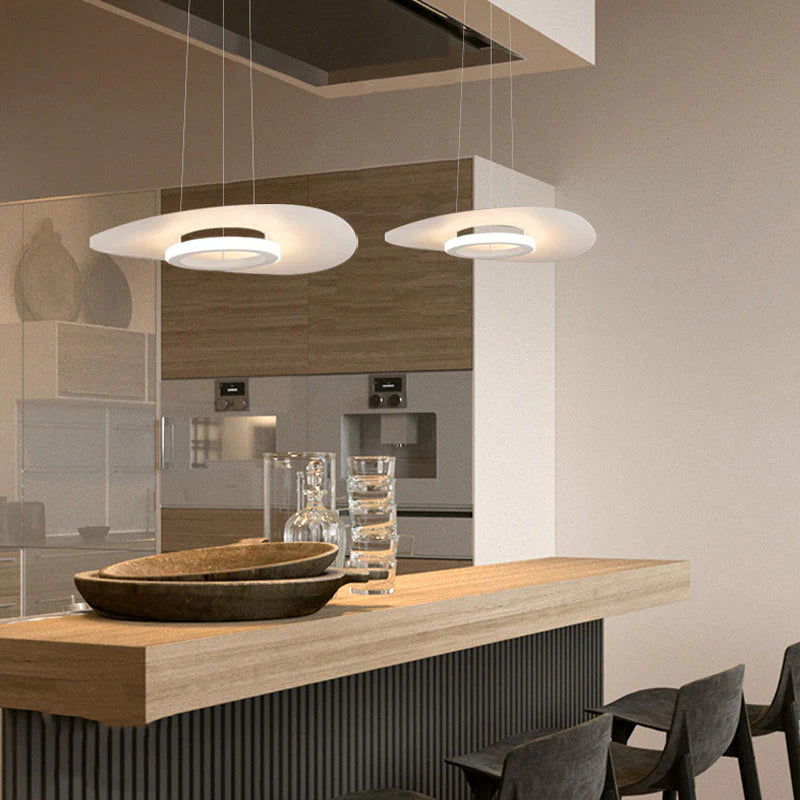 Arisha Moderno LED Lámpara colgante Negro Blanco Acrílico Salón