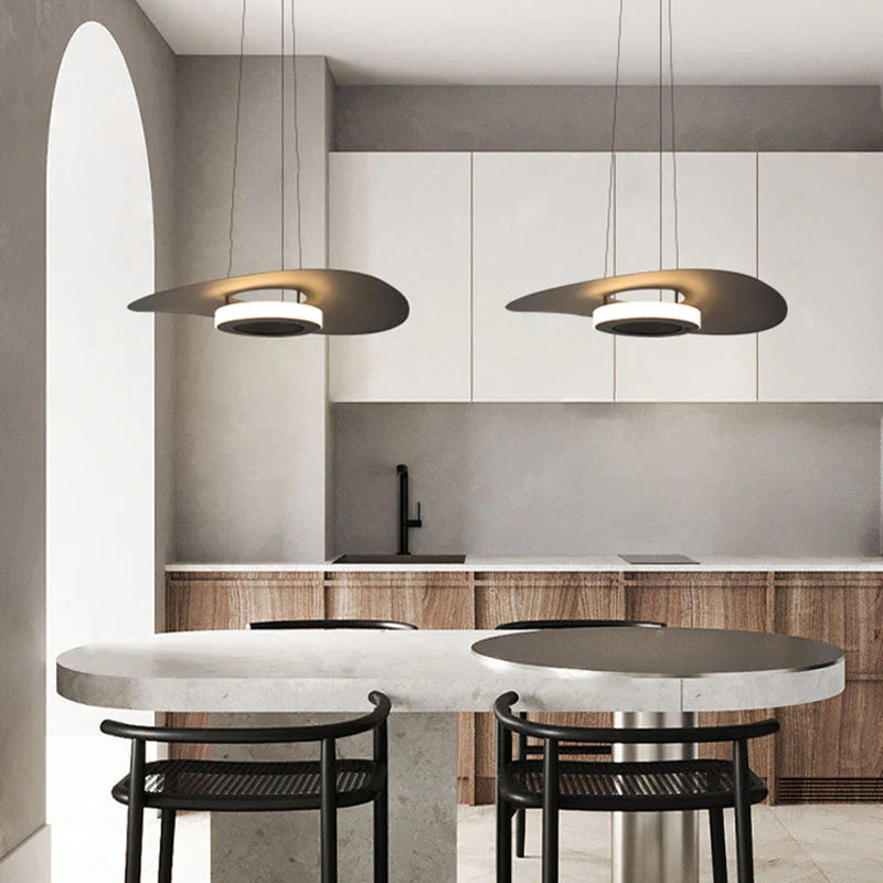 Arisha Moderno LED Lámpara colgante Negro Blanco Acrílico Salón