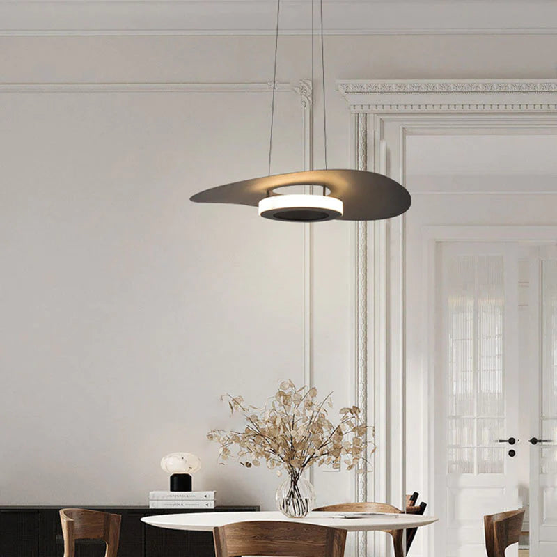 Arisha Moderno LED Lámpara colgante Negro Blanco Acrílico Salón
