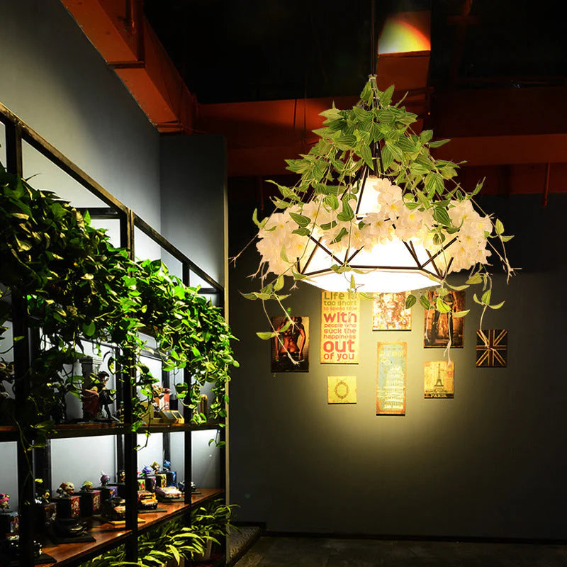 Arisha Moderno Flores LED Lámpara Colgante Metal Salón
