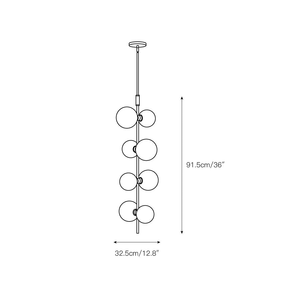 Zelirila Modern Premium Art Rail Glass Pendant Lamp - Lamp Copper