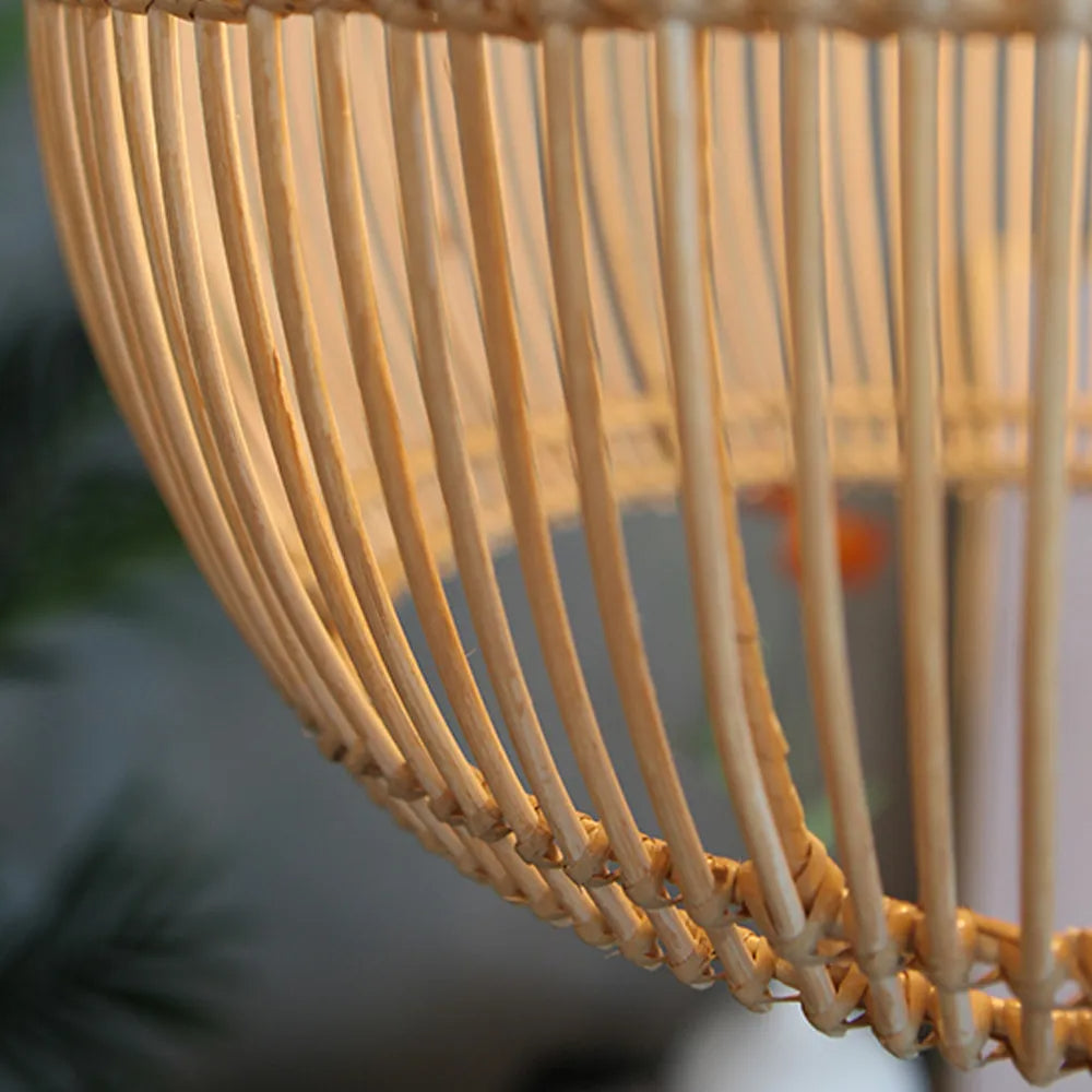 Muto Japonés Creativo Lámpara Colgante Ratán Comedor Dormitorio