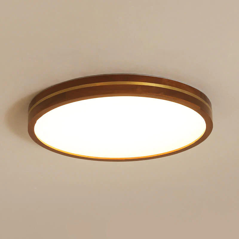 Muto Moderno Plafón Nuez Metal/Acrílico Dormitorio/Salón