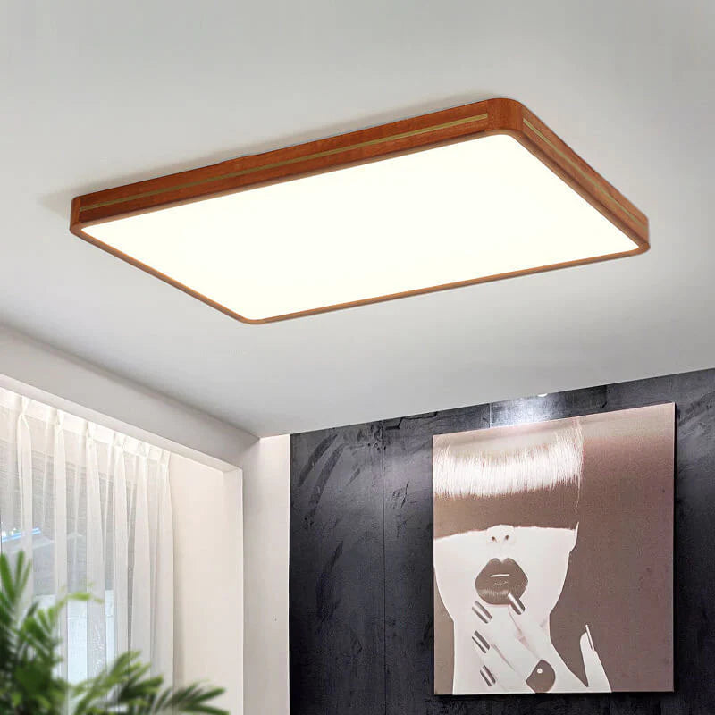 Muto Moderno Plafón Nuez Metal/Acrílico Dormitorio/Salón